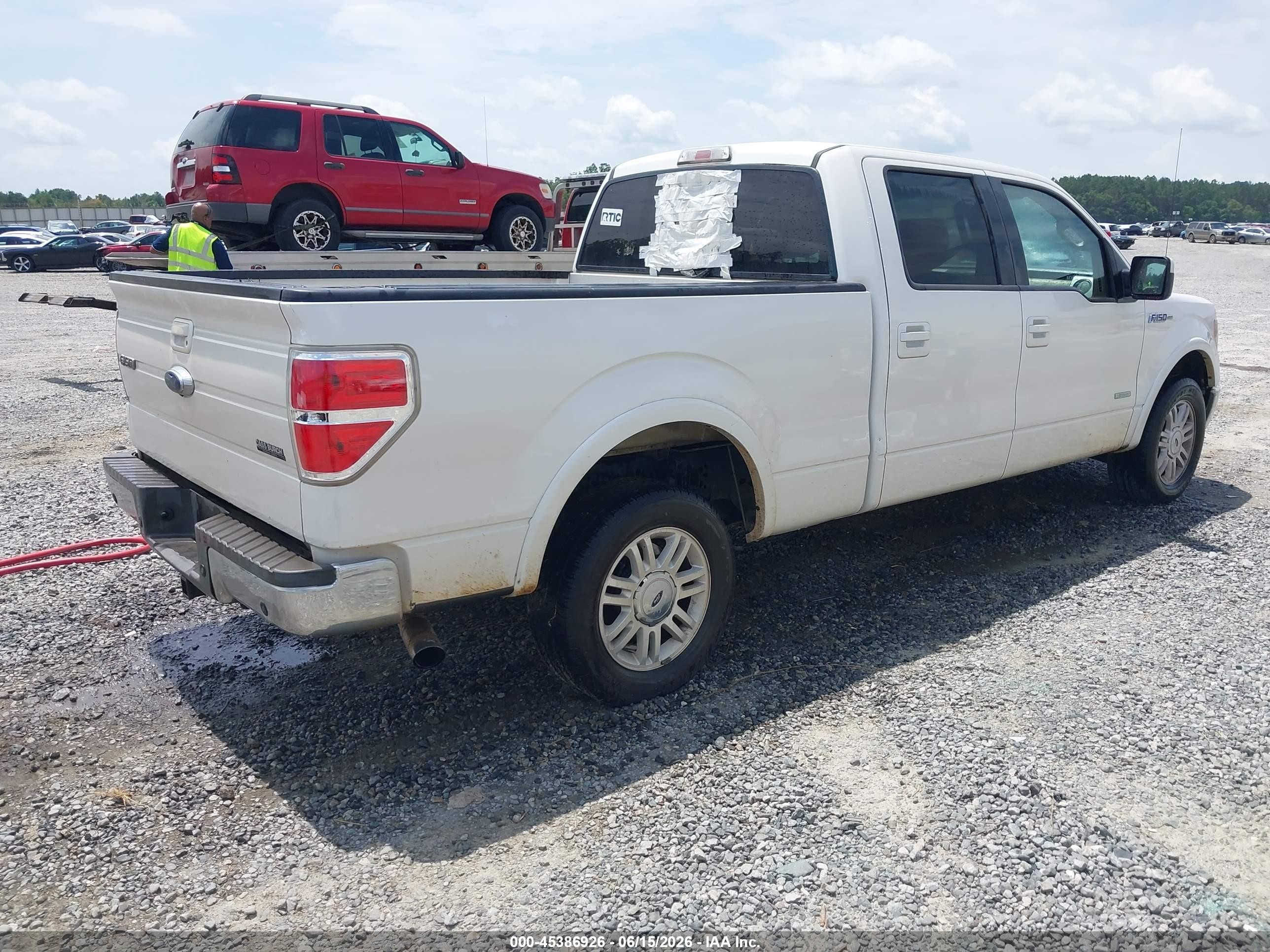 2013 Ford F-150 Lariat White vin: 1FTFW1CT6DFD94837
