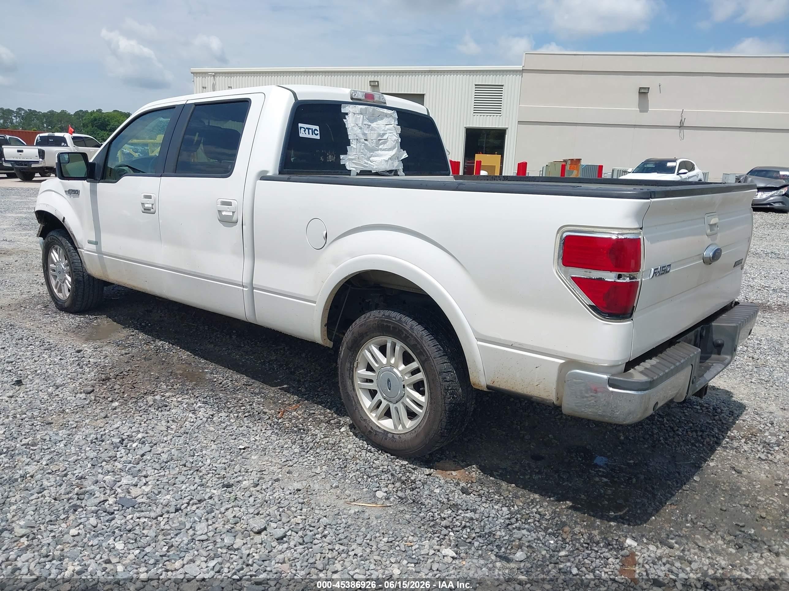 2013 Ford F-150 Lariat White vin: 1FTFW1CT6DFD94837