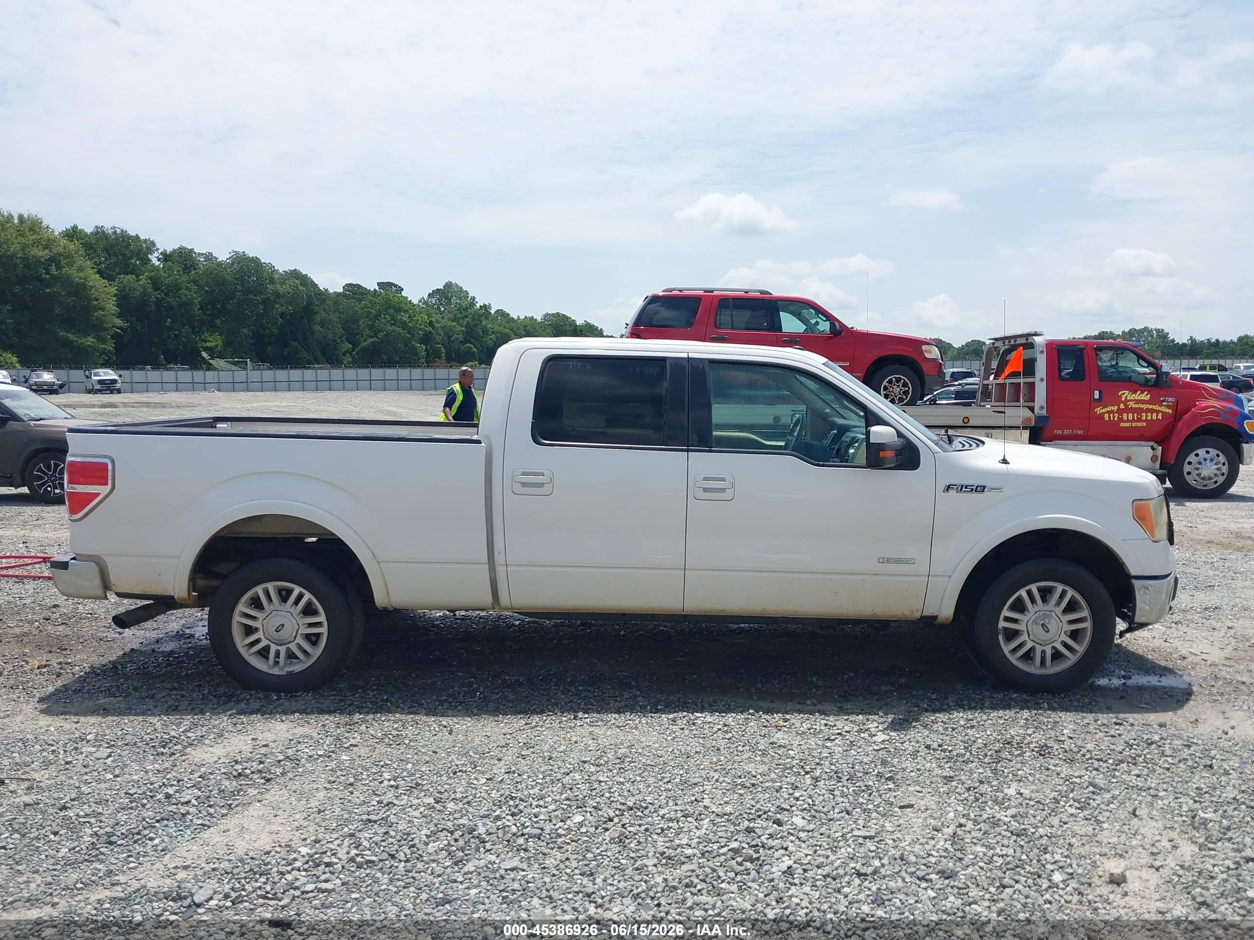 2013 Ford F-150 Lariat White vin: 1FTFW1CT6DFD94837