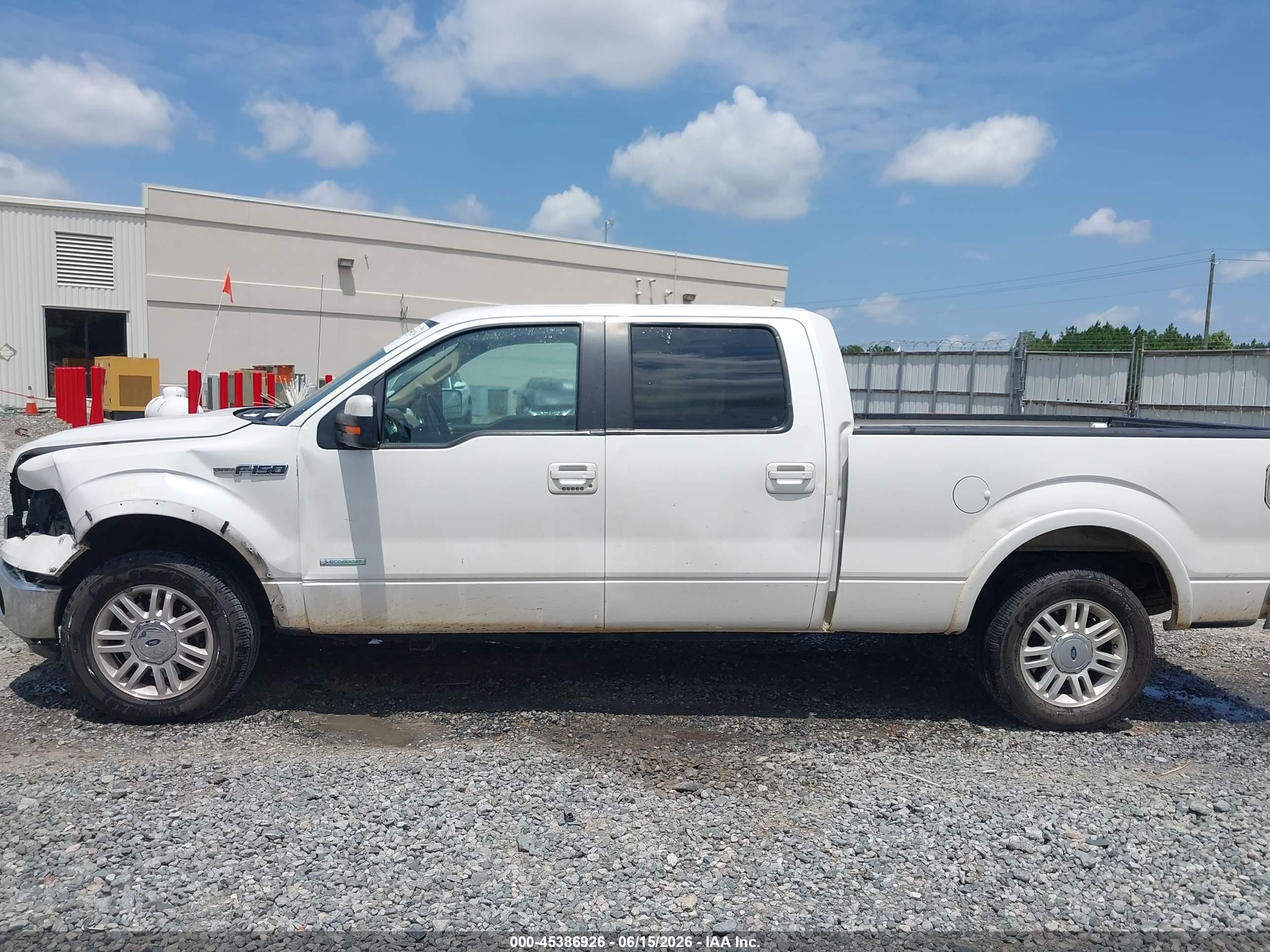 2013 Ford F-150 Lariat White vin: 1FTFW1CT6DFD94837