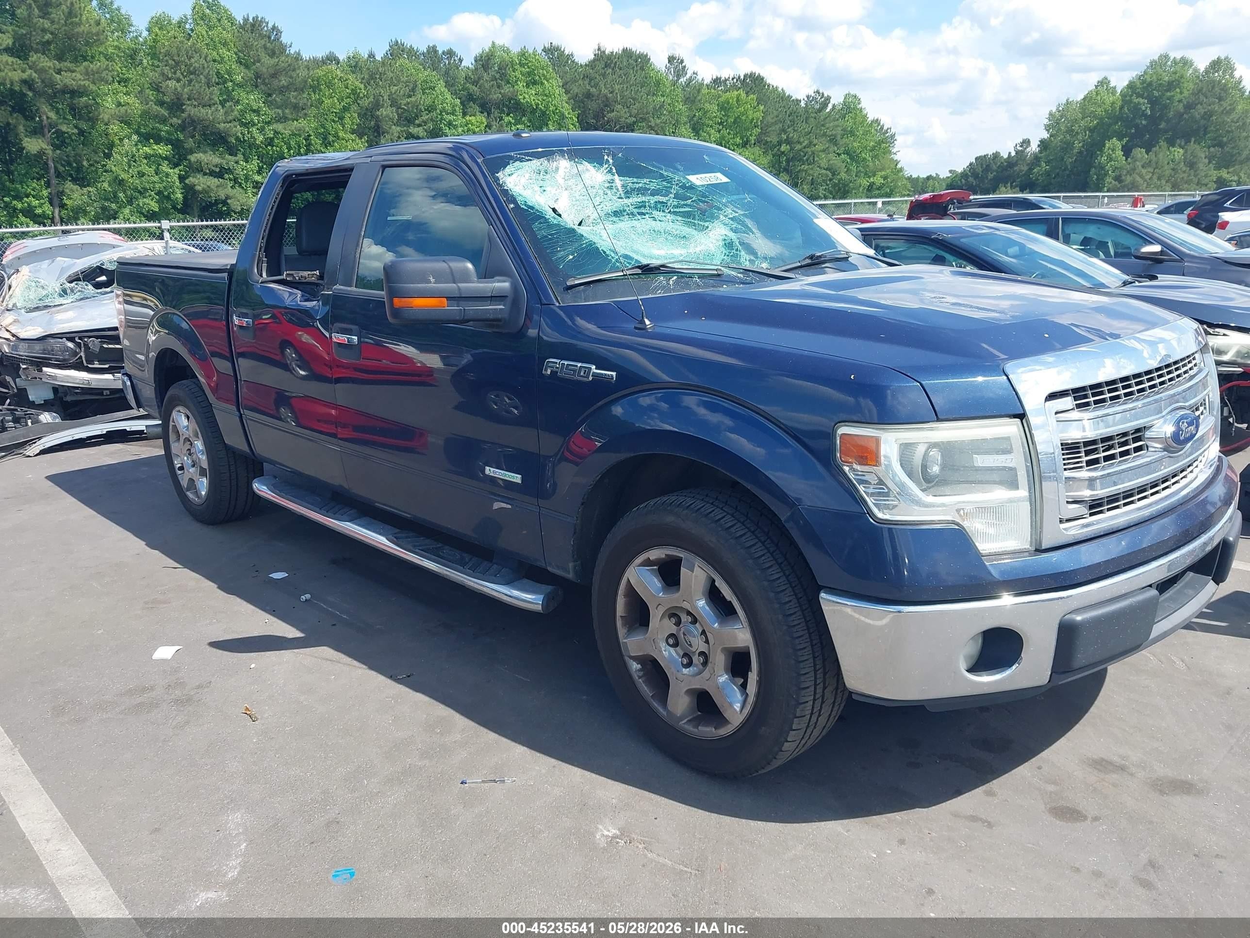 2014 Ford F-150 Xlt Blue vin: 1FTFW1CT6EFA81823