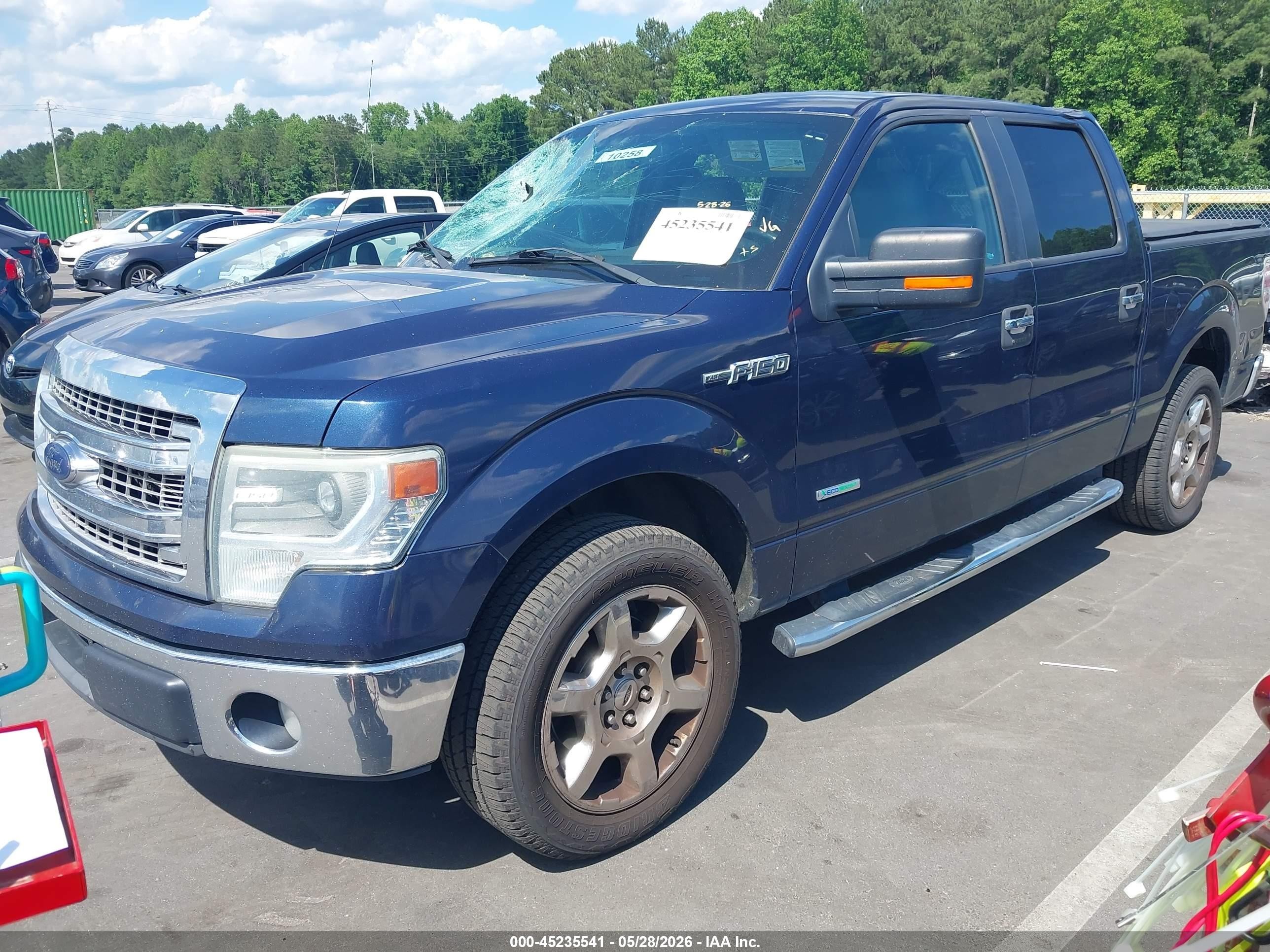 2014 Ford F-150 Xlt Blue vin: 1FTFW1CT6EFA81823