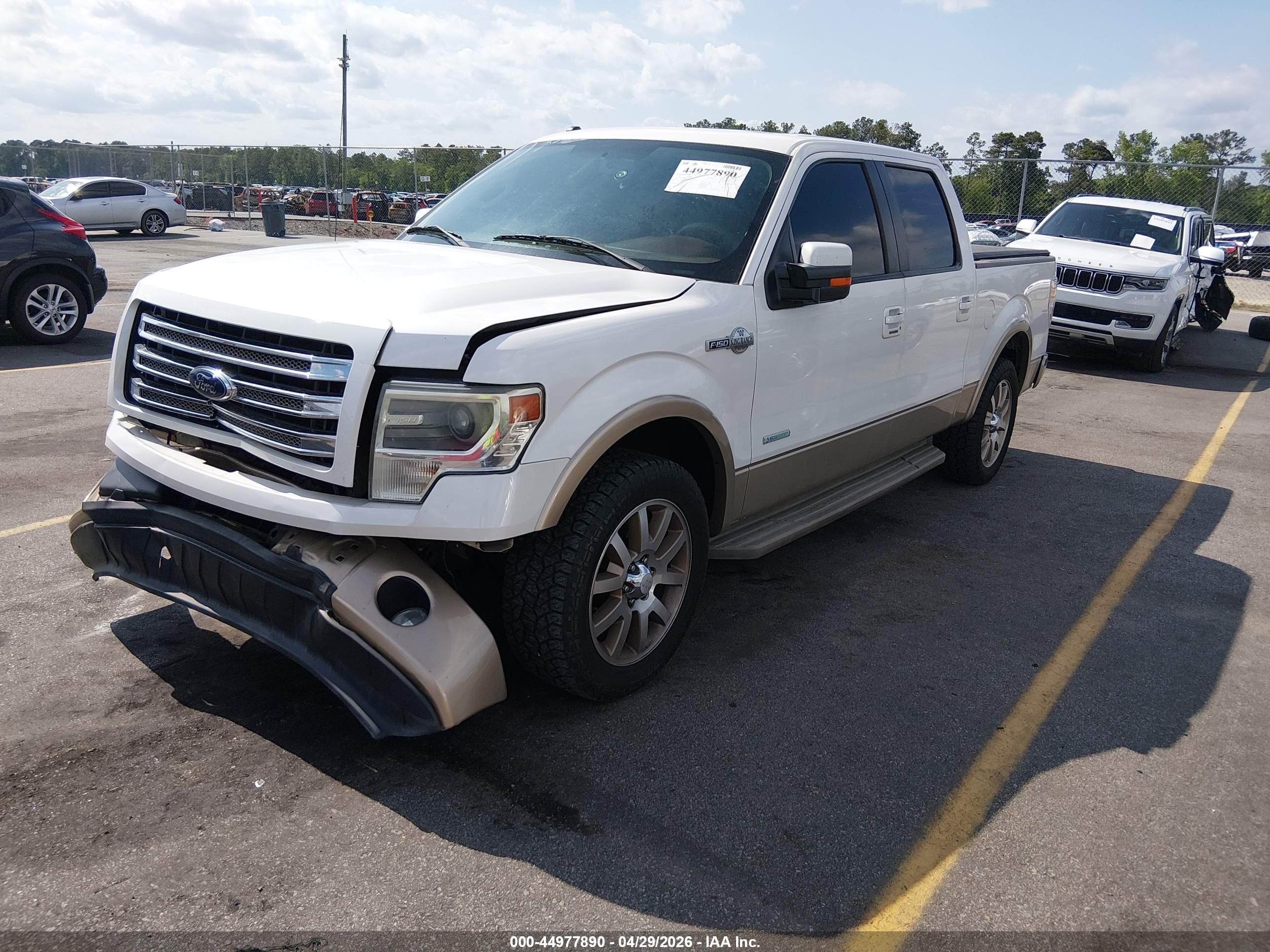 2014 Ford F-150 King Ranch Белый vin: 1FTFW1CT6EKF00955
