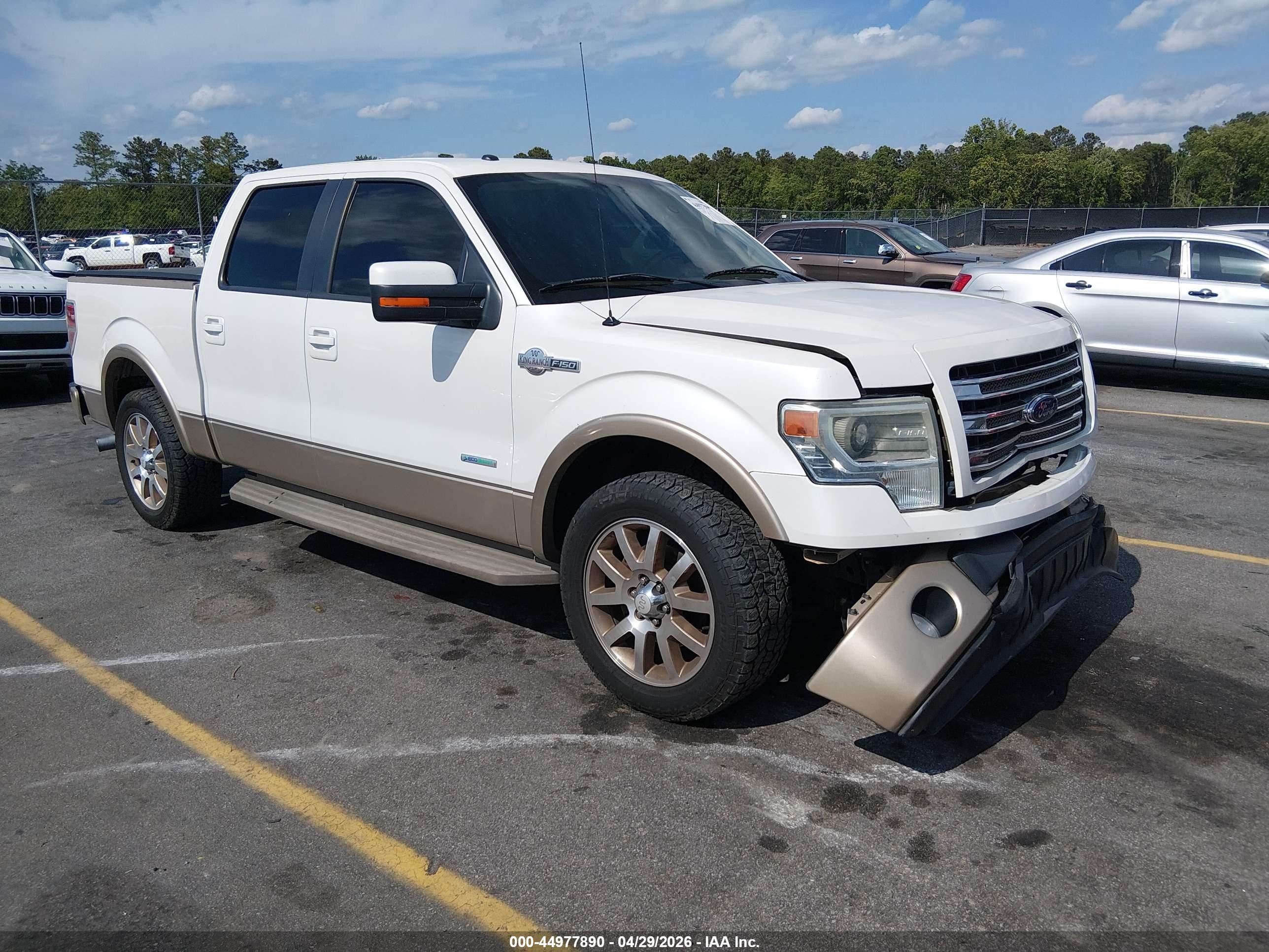 2014 Ford F-150 King Ranch White vin: 1FTFW1CT6EKF00955