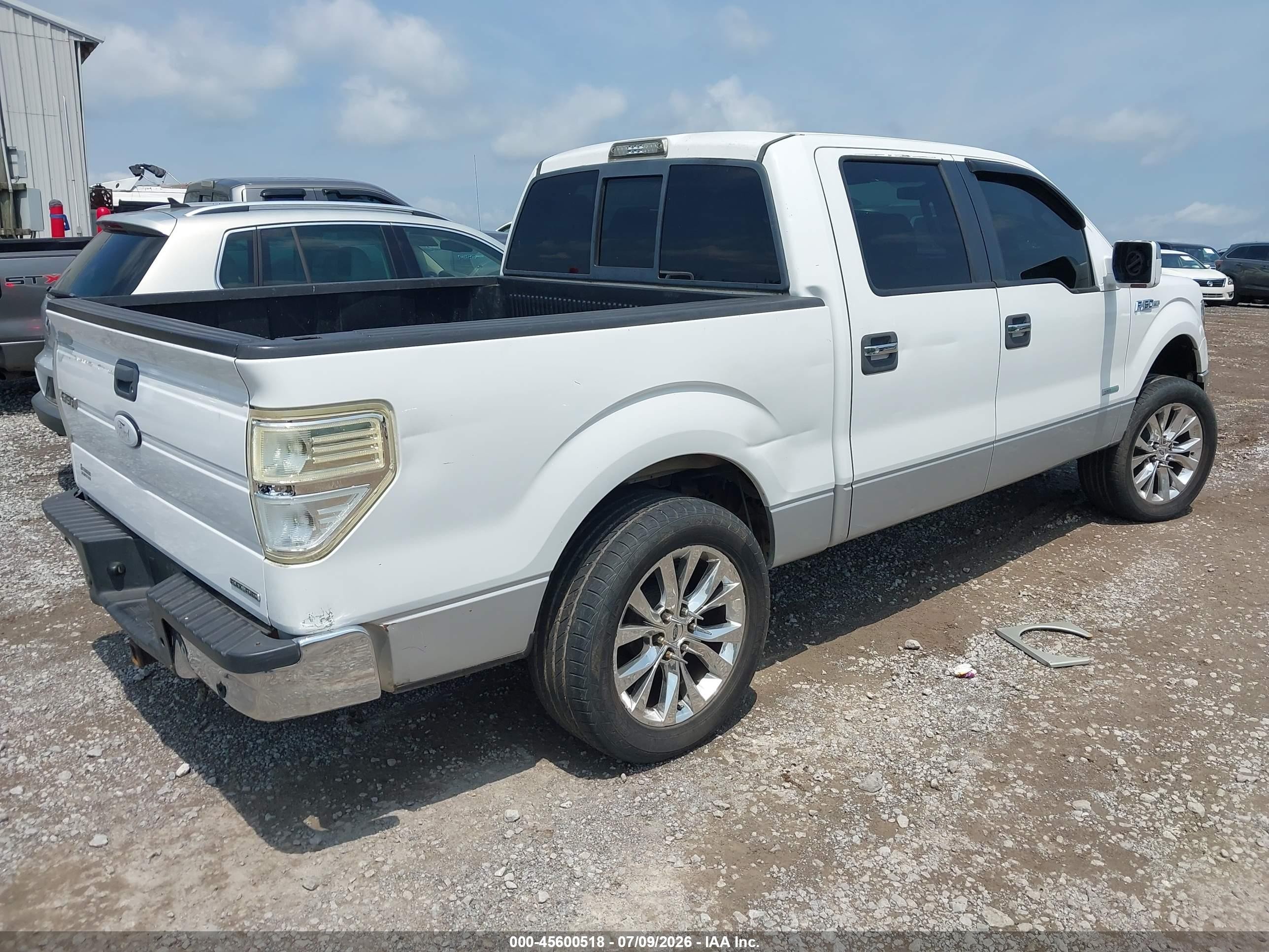2012 Ford F-150 Xlt White vin: 1FTFW1CT7CFA26617
