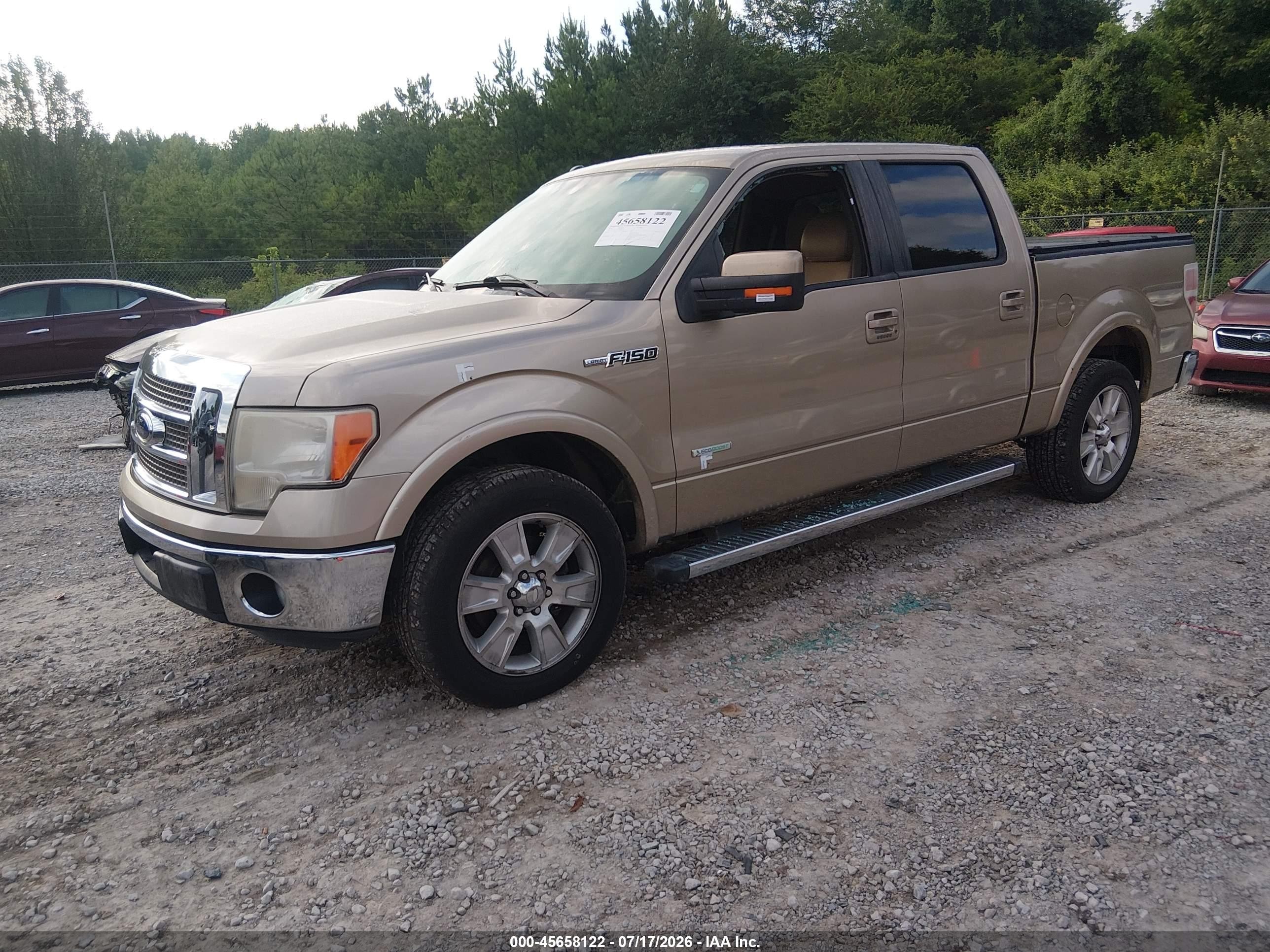 2012 Ford F-150 Lariat Gold vin: 1FTFW1CT7CFB50273