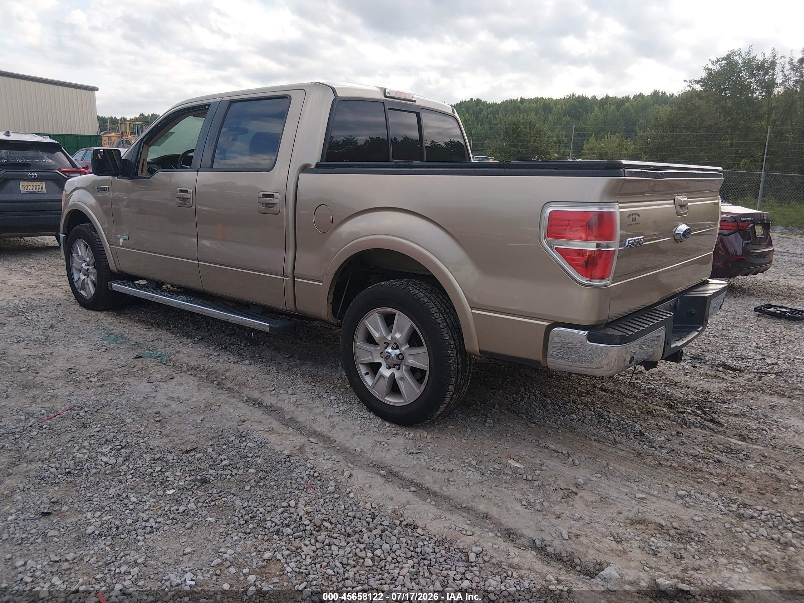 2012 Ford F-150 Lariat Gold vin: 1FTFW1CT7CFB50273