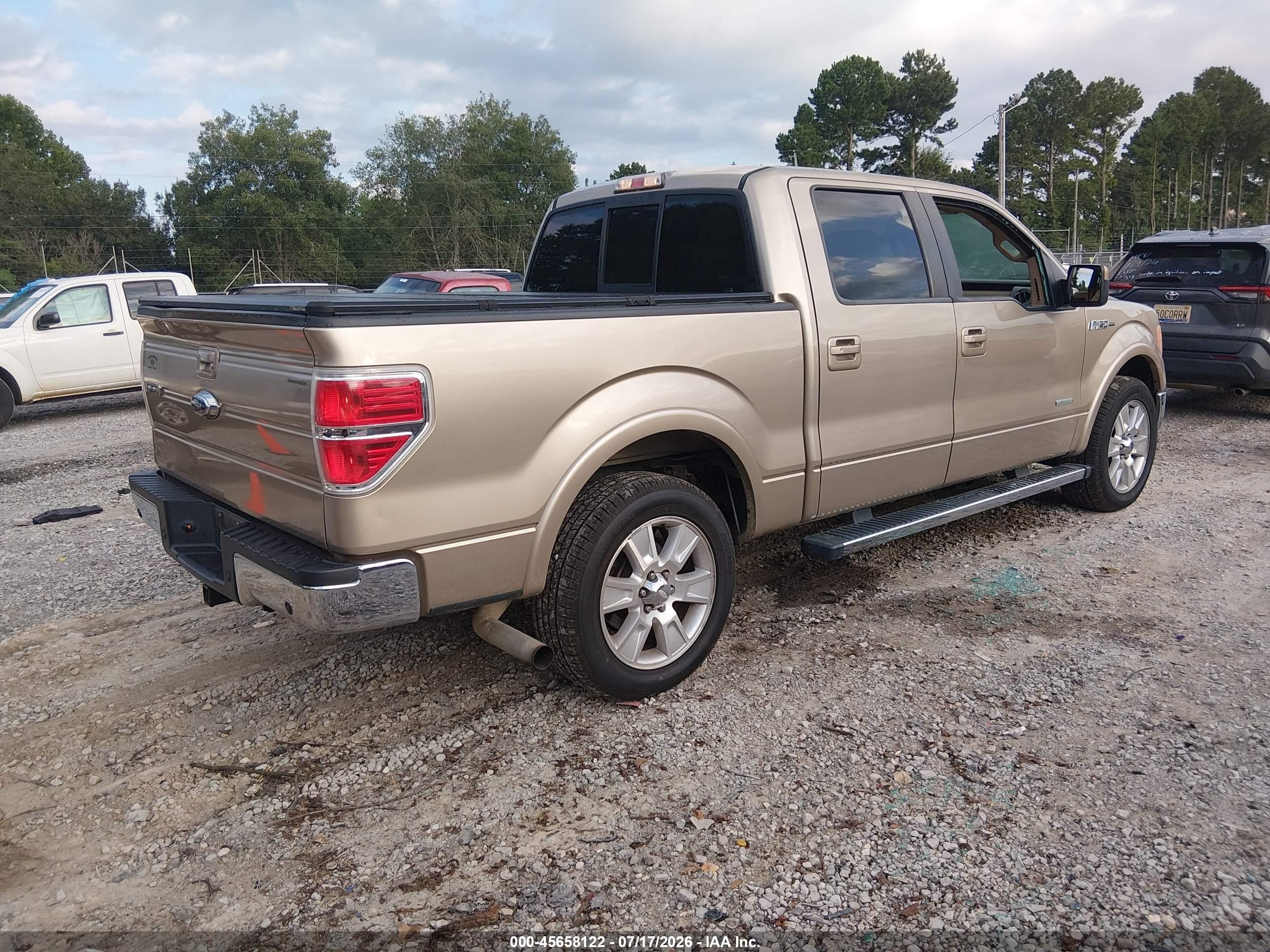 2012 Ford F-150 Lariat Gold vin: 1FTFW1CT7CFB50273
