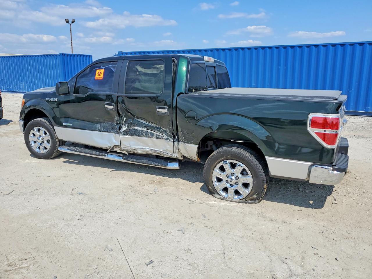 2013 Ford F150 Supercrew Зеленый vin: 1FTFW1CT7DFA14775