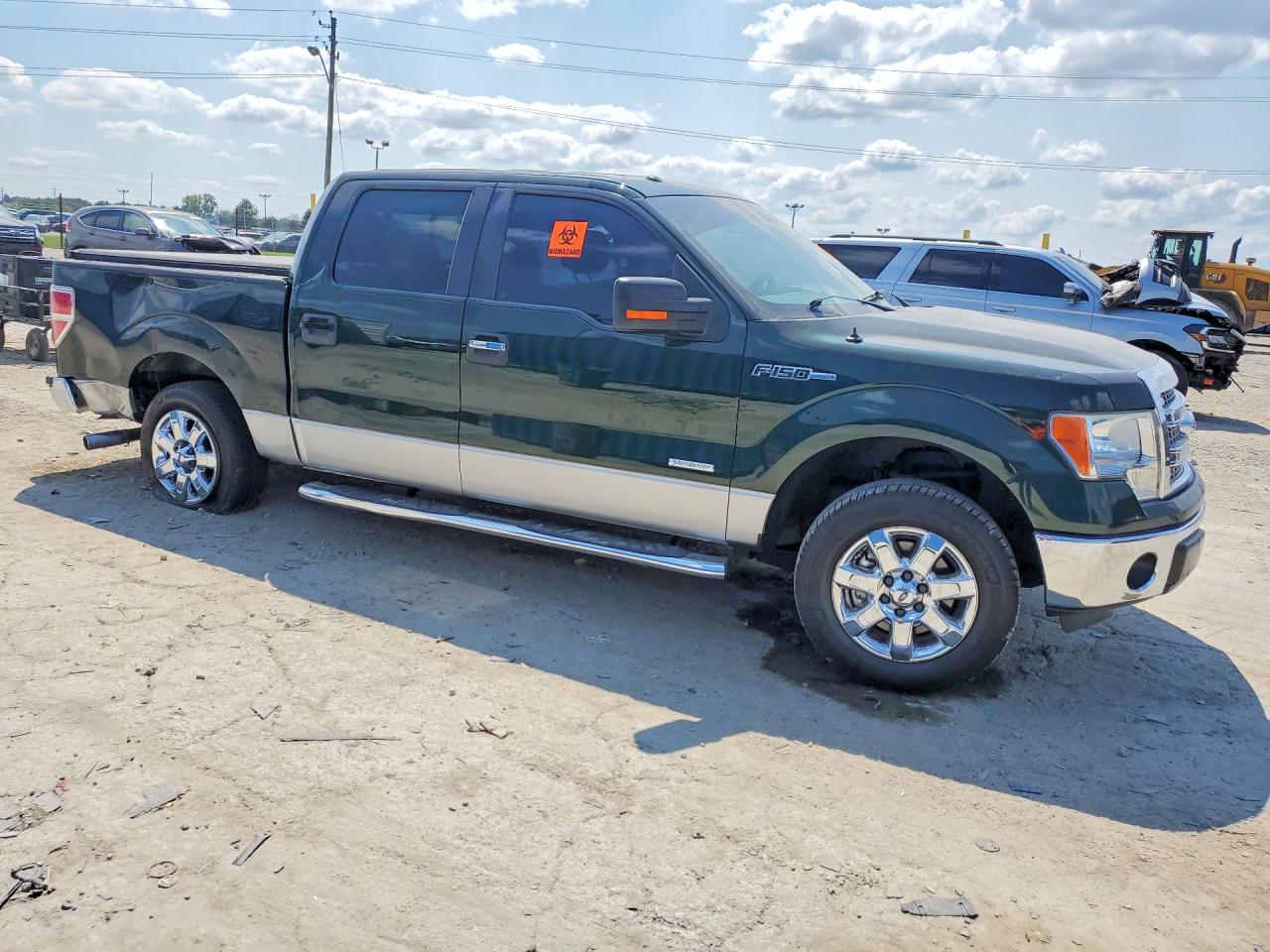 2013 Ford F150 Supercrew Зеленый vin: 1FTFW1CT7DFA14775