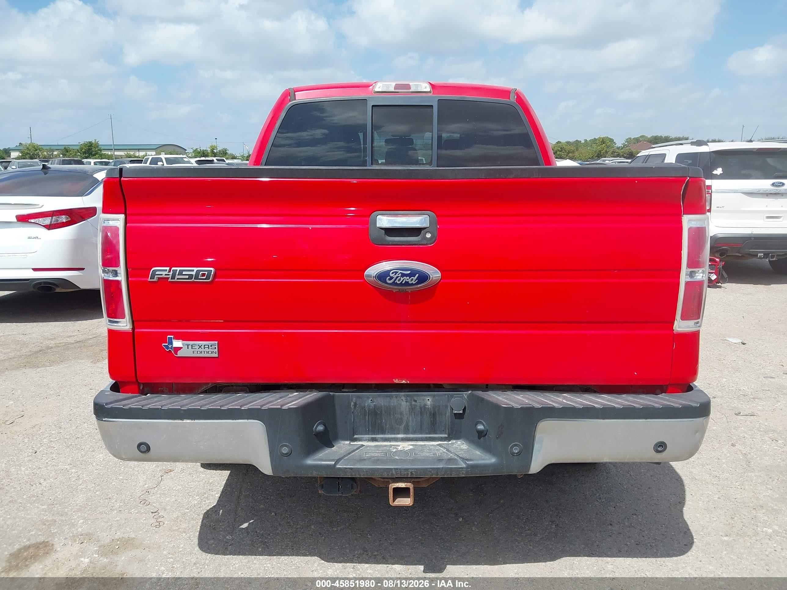 2013 Ford F-150 Xlt Red vin: 1FTFW1CT7DFC64422