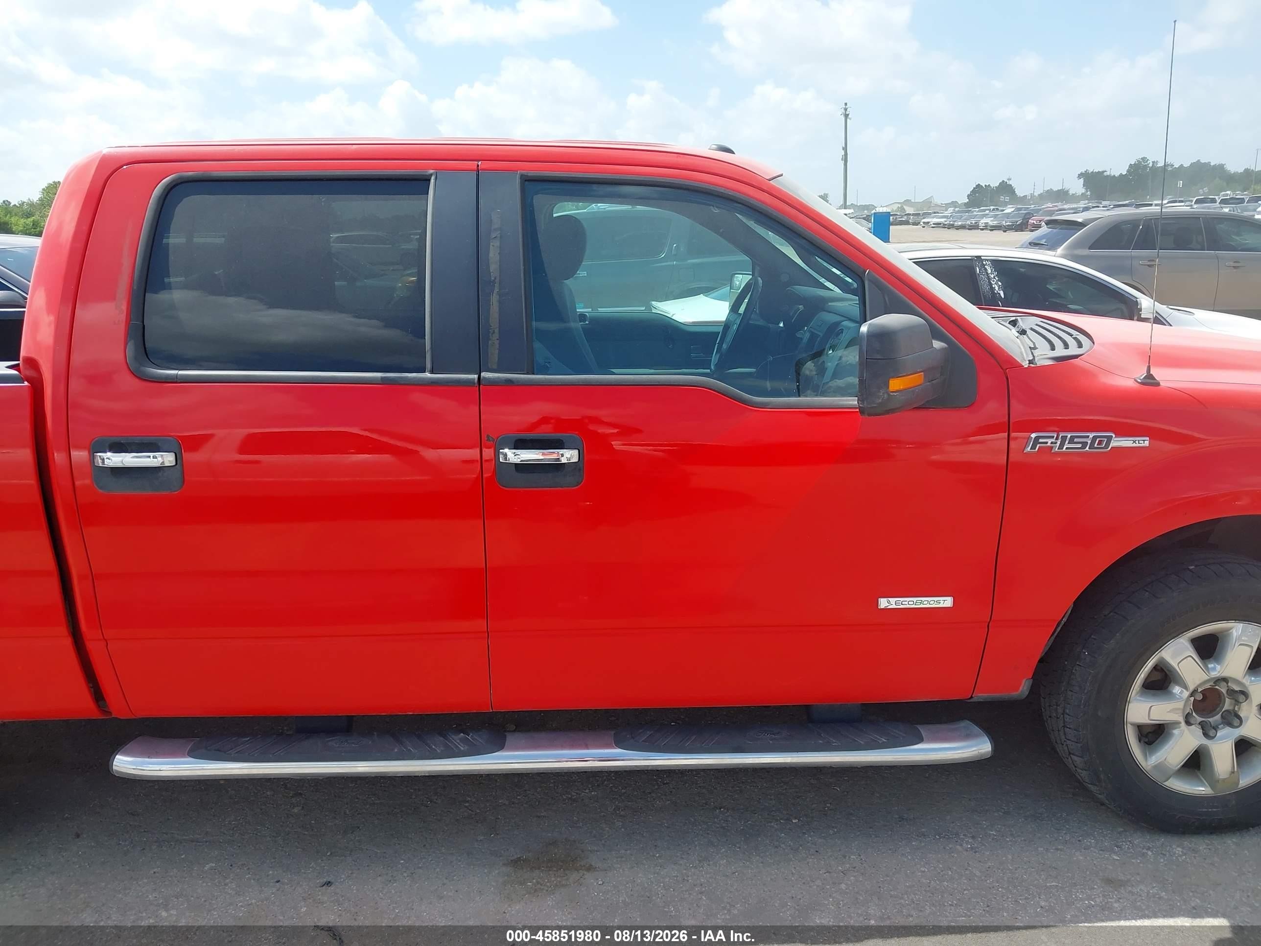 2013 Ford F-150 Xlt Red vin: 1FTFW1CT7DFC64422
