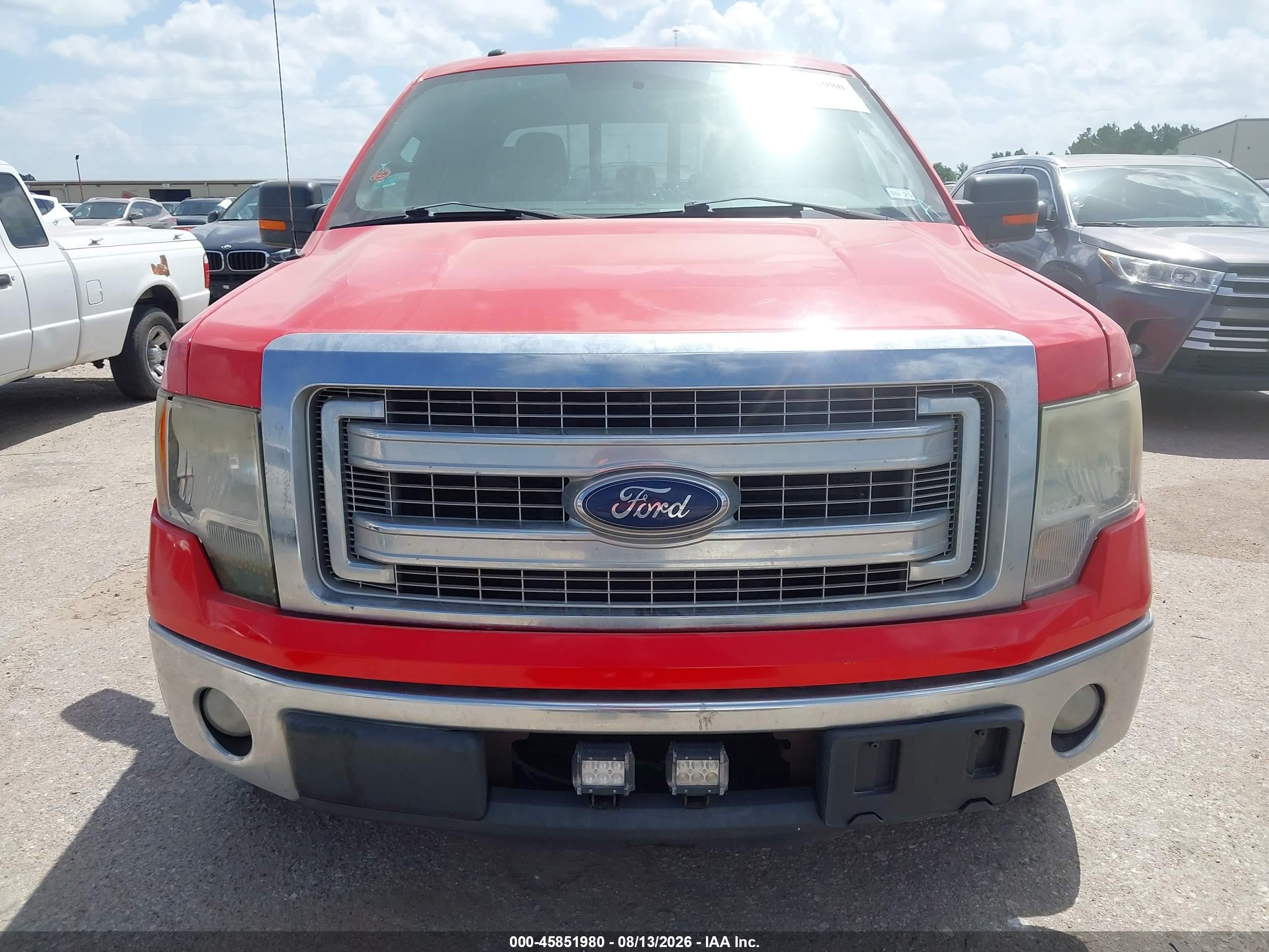 2013 Ford F-150 Xlt Red vin: 1FTFW1CT7DFC64422