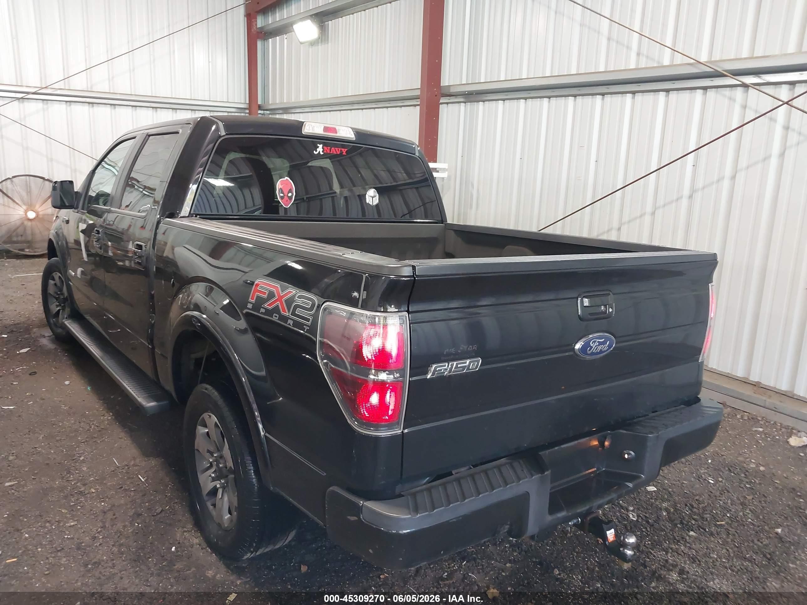 2013 Ford F-150 Fx2 Black vin: 1FTFW1CT7DFD08306