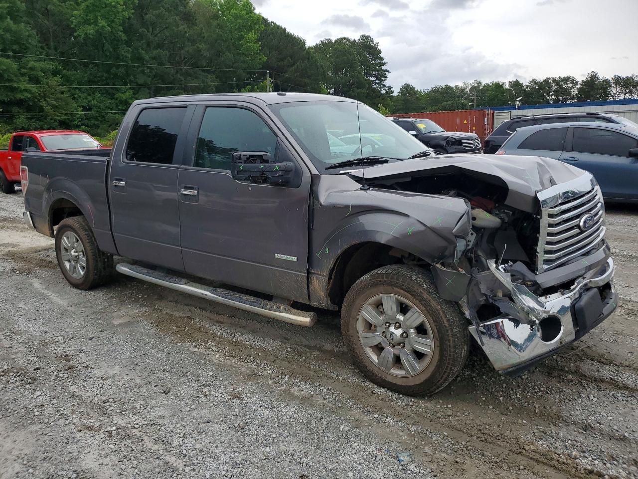 2012 Ford F150 Supercrew Gray vin: 1FTFW1CT8CFA52899