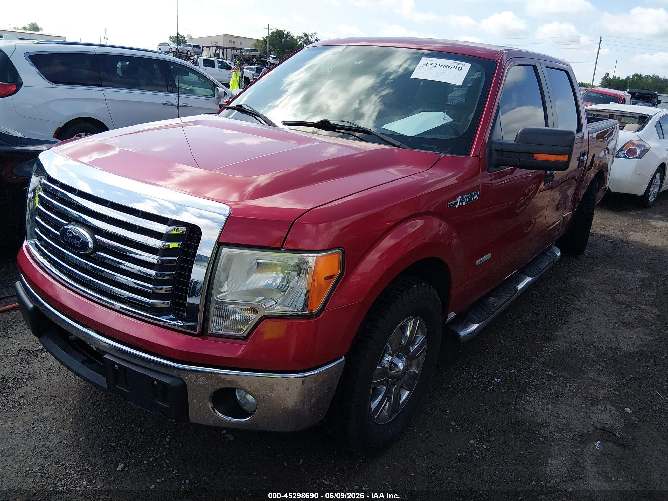 2012 Ford F-150 Xlt Red vin: 1FTFW1CT8CFA95218