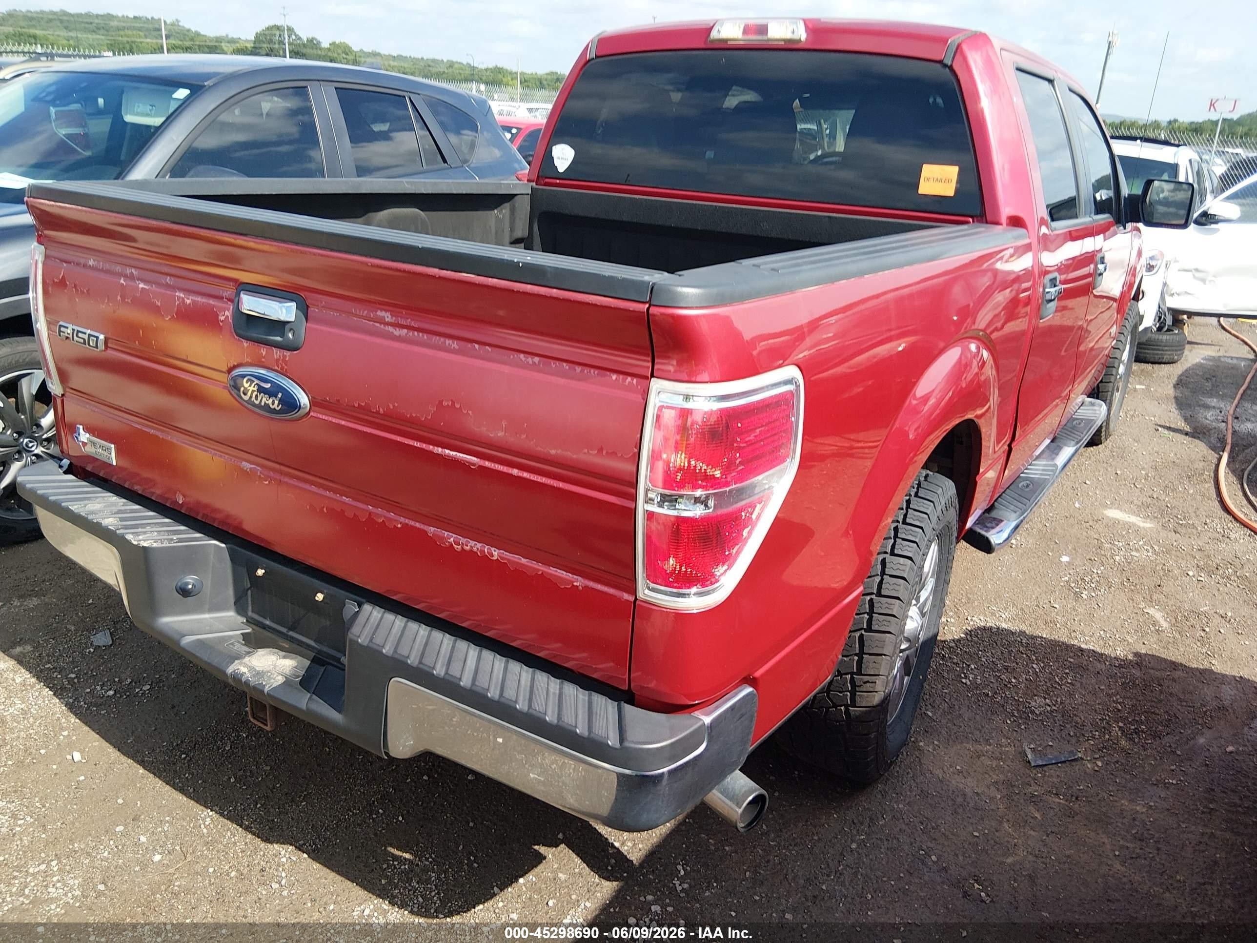 2012 Ford F-150 Xlt Red vin: 1FTFW1CT8CFA95218