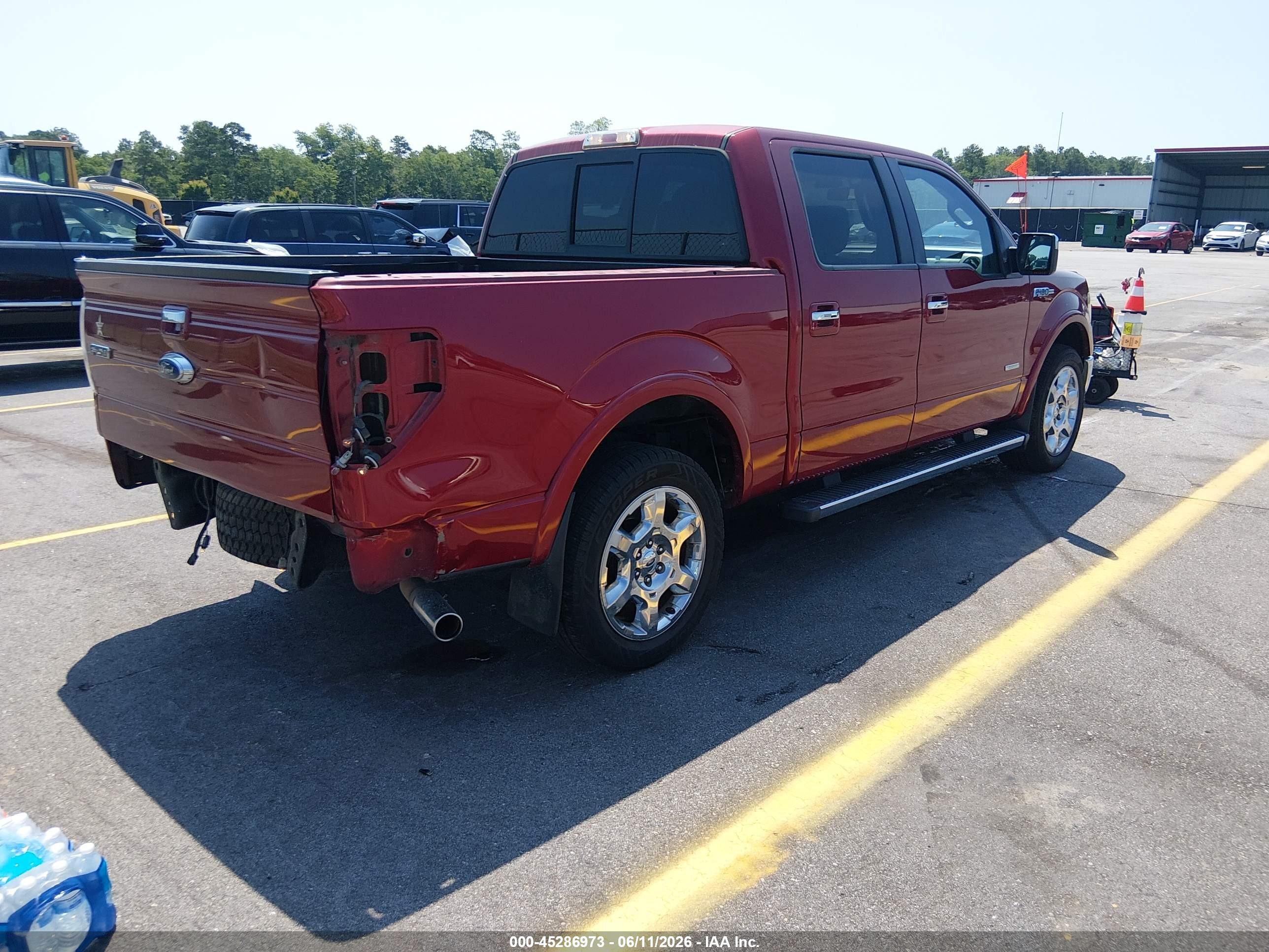 2013 Ford F-150 Lariat Burgundy vin: 1FTFW1CT8DFC68835