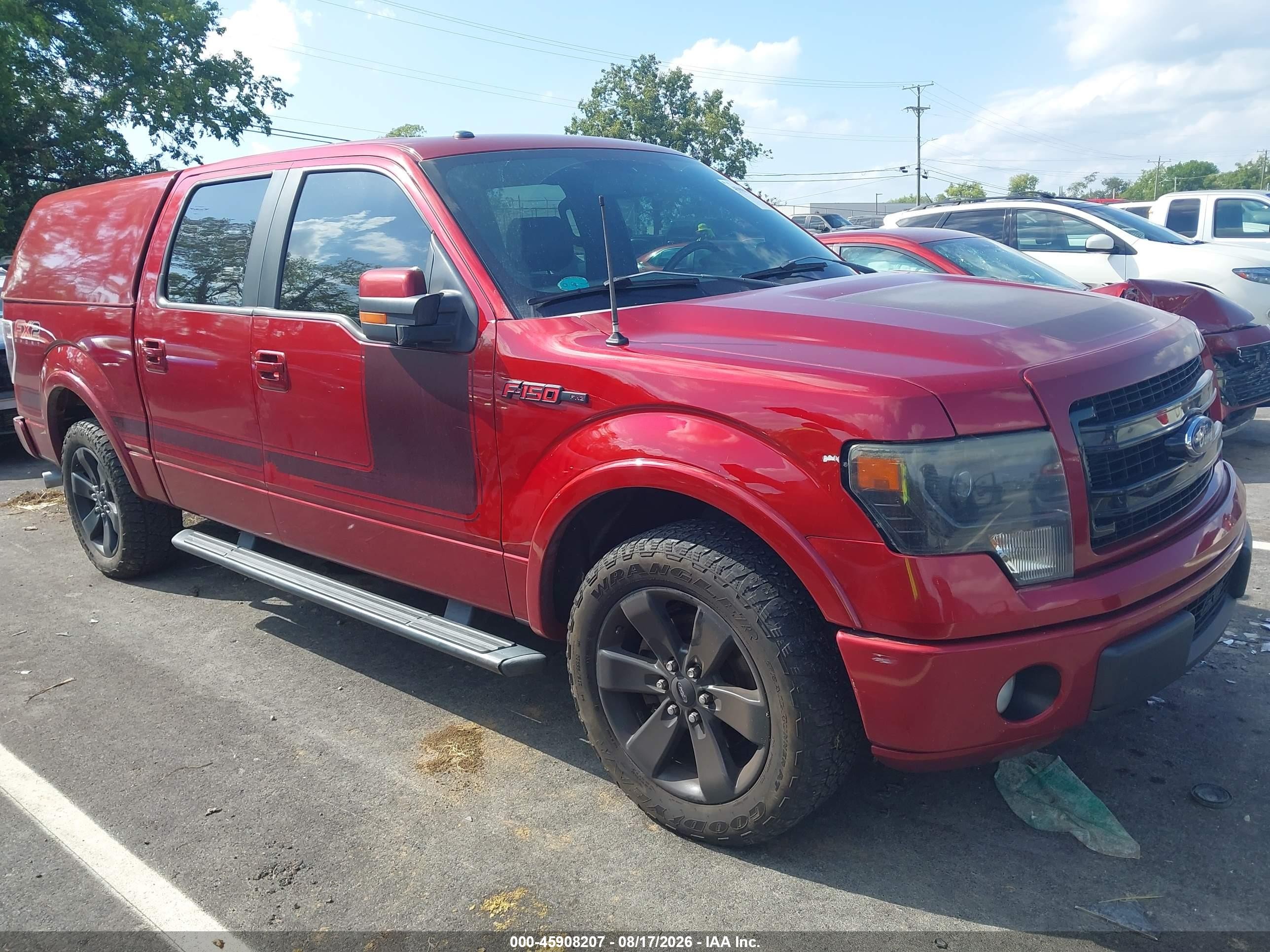 2013 Ford F-150 Fx2 Red vin: 1FTFW1CT8DFD24787