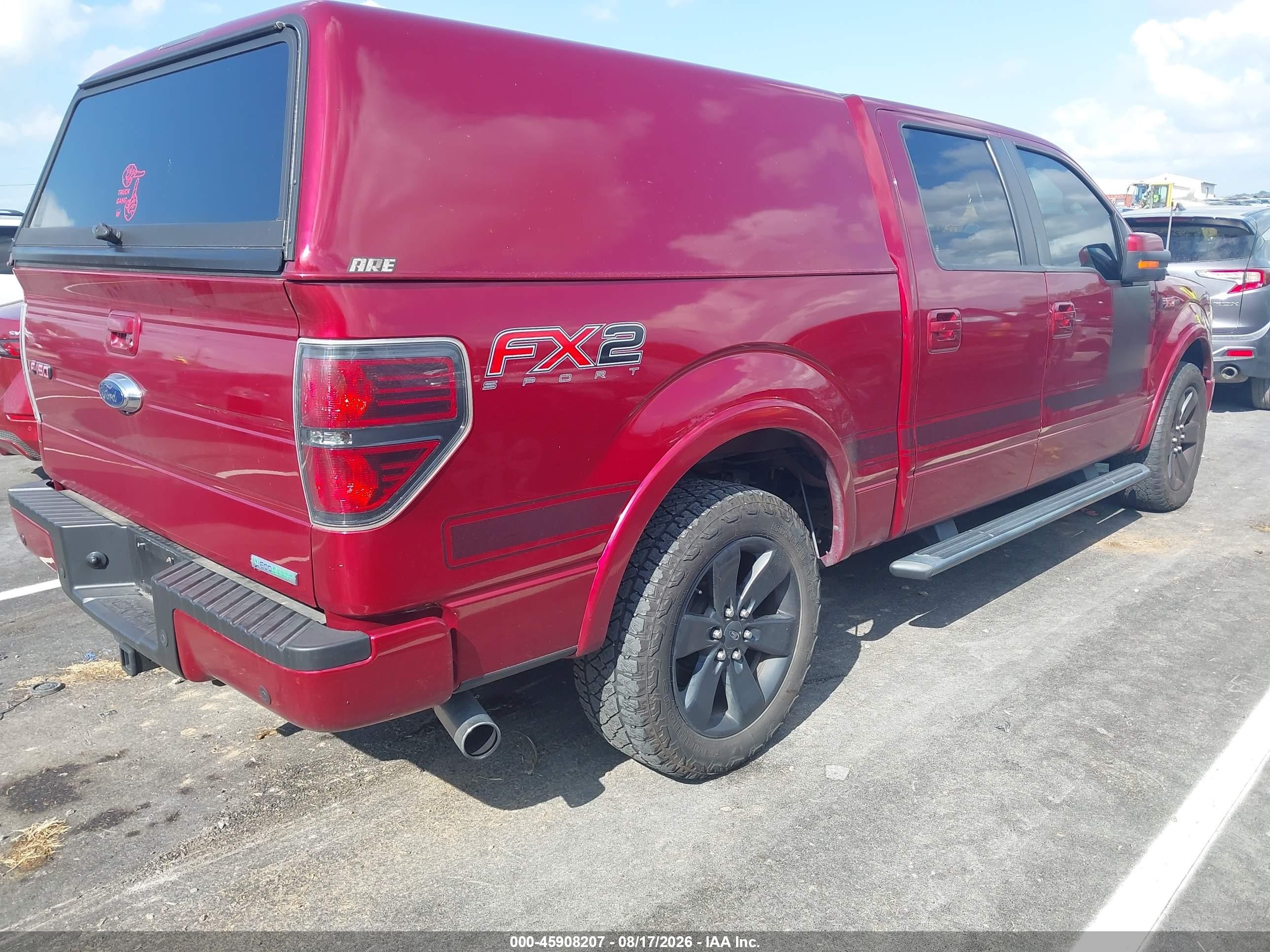 2013 Ford F-150 Fx2 Red vin: 1FTFW1CT8DFD24787