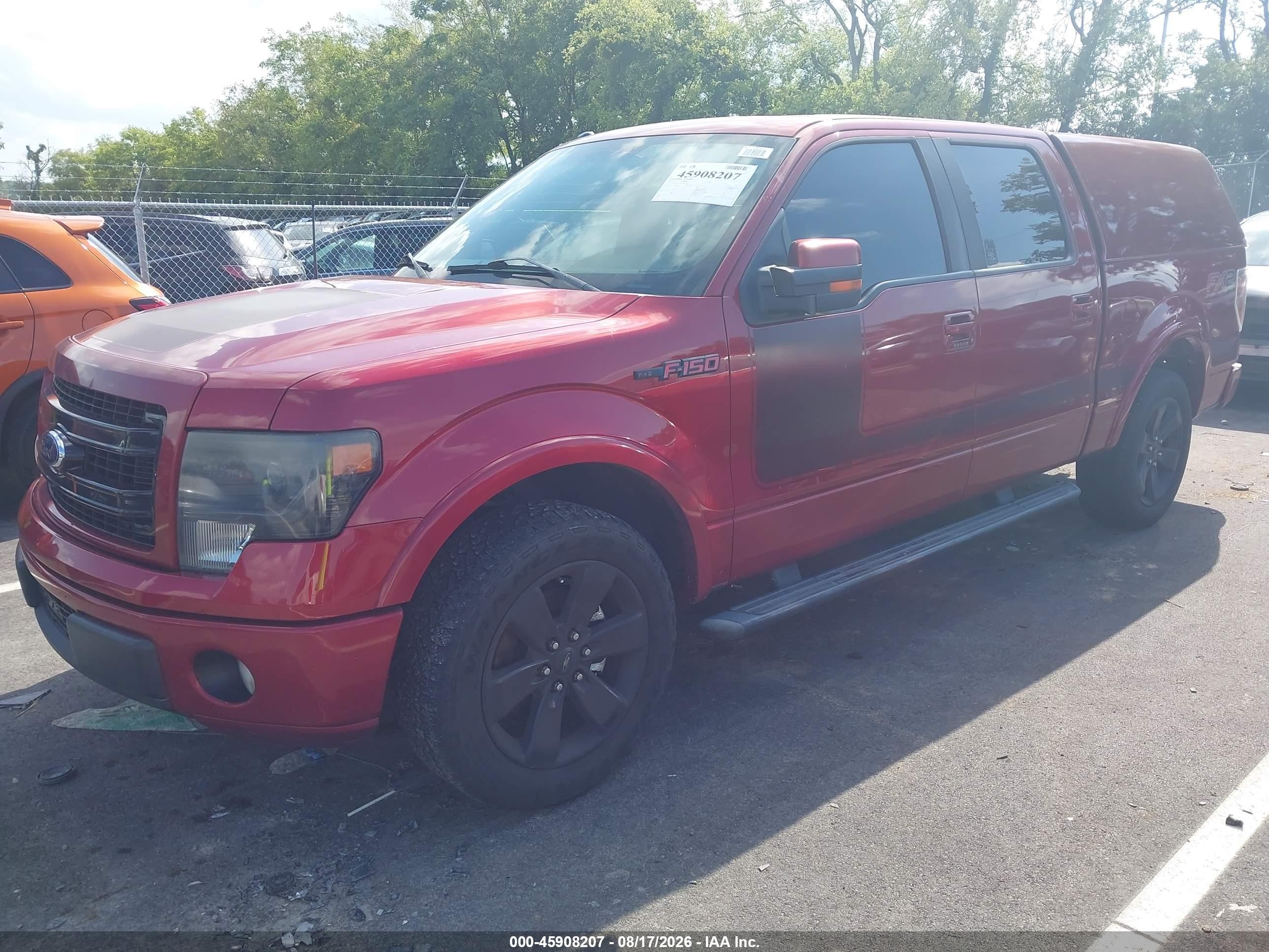 2013 Ford F-150 Fx2 Red vin: 1FTFW1CT8DFD24787