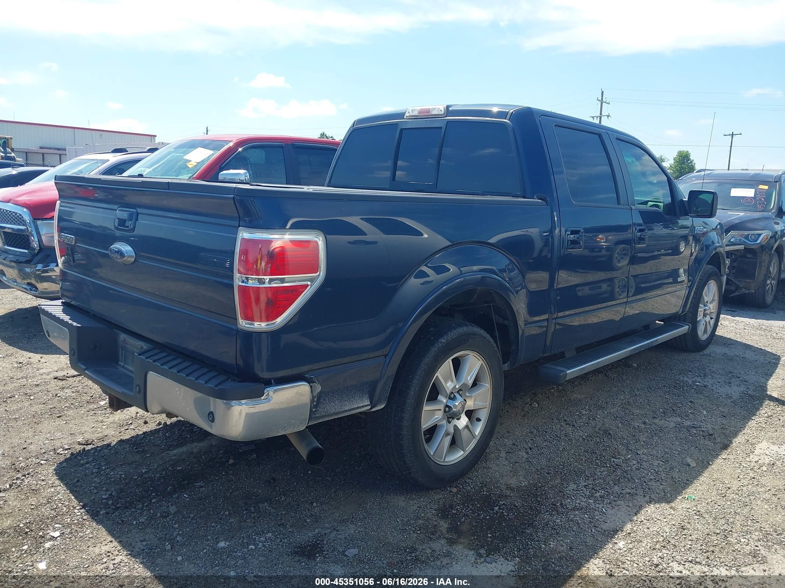2013 Ford F-150 Lariat Синий vin: 1FTFW1CT8DKD58896