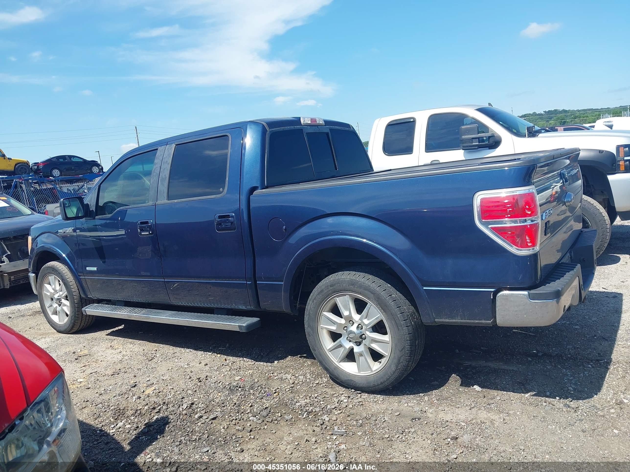 2013 Ford F-150 Lariat Синий vin: 1FTFW1CT8DKD58896