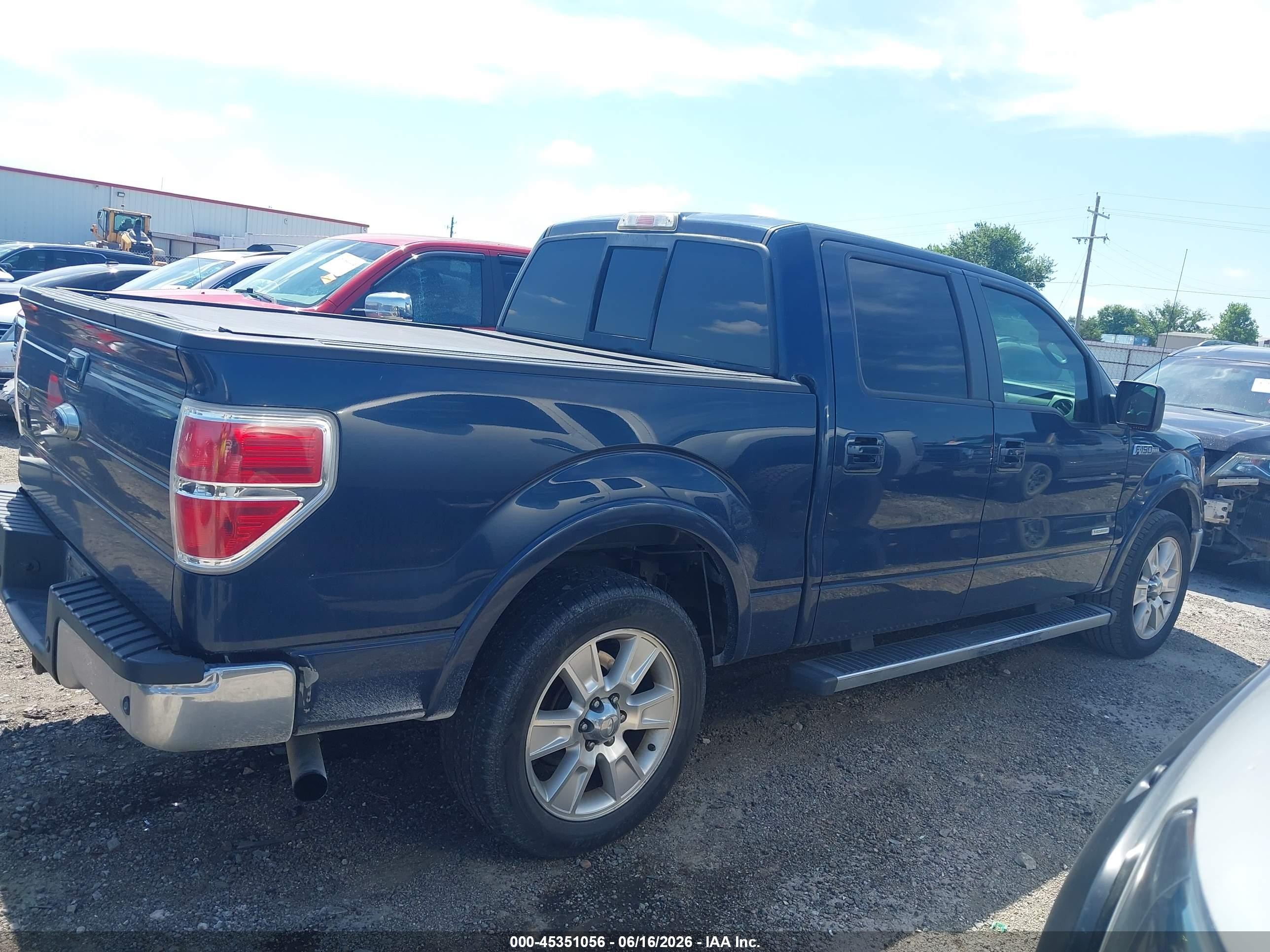 2013 Ford F-150 Lariat Синий vin: 1FTFW1CT8DKD58896
