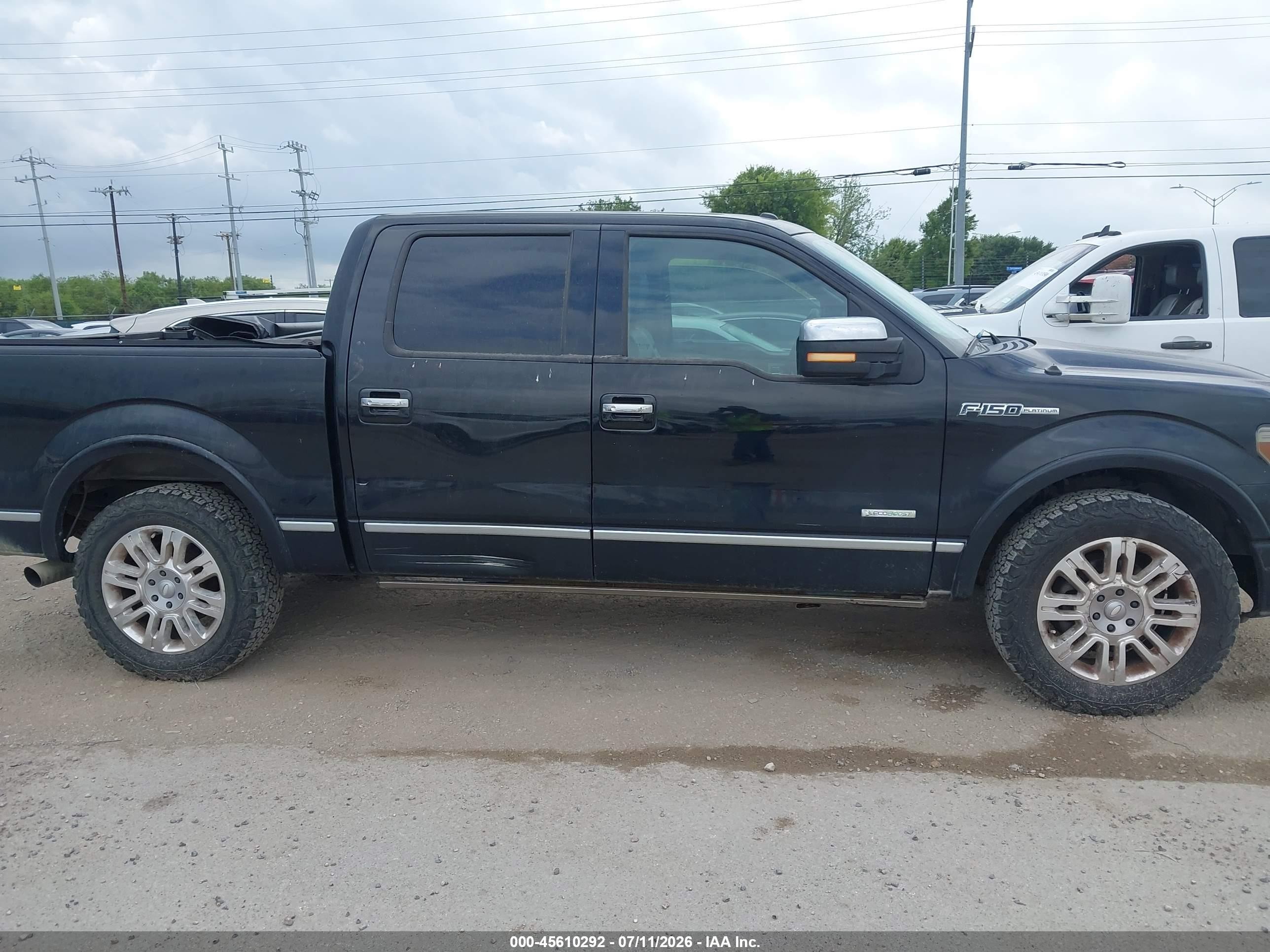 2011 Ford F-150 Platinum Черный vin: 1FTFW1CT9BFC57923