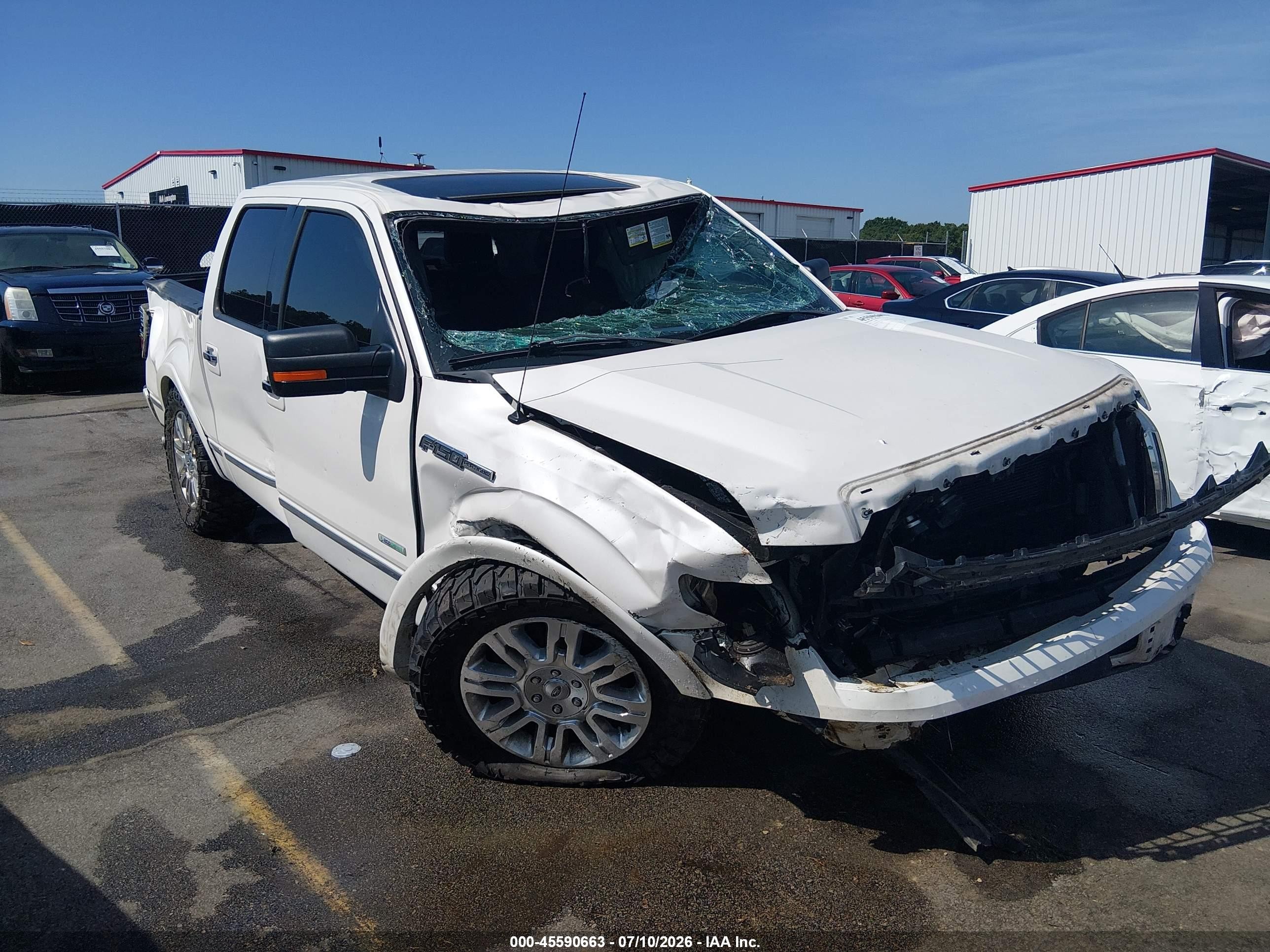 2012 Ford F-150 Fx2/king Ranch/lariat/platinum/xl/xlt White vin: 1FTFW1CT9CFA26666