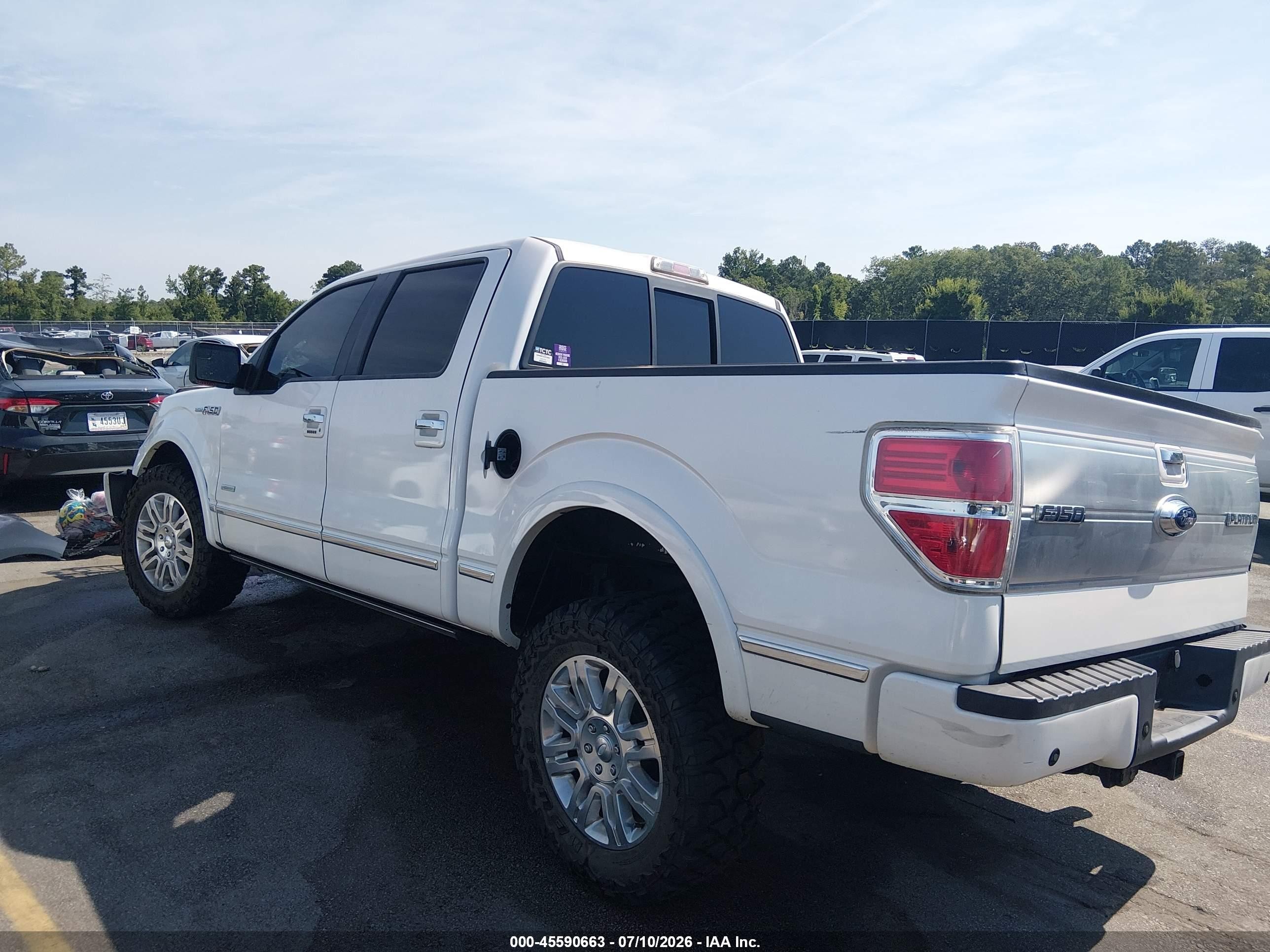 2012 Ford F-150 Fx2/king Ranch/lariat/platinum/xl/xlt Белый vin: 1FTFW1CT9CFA26666
