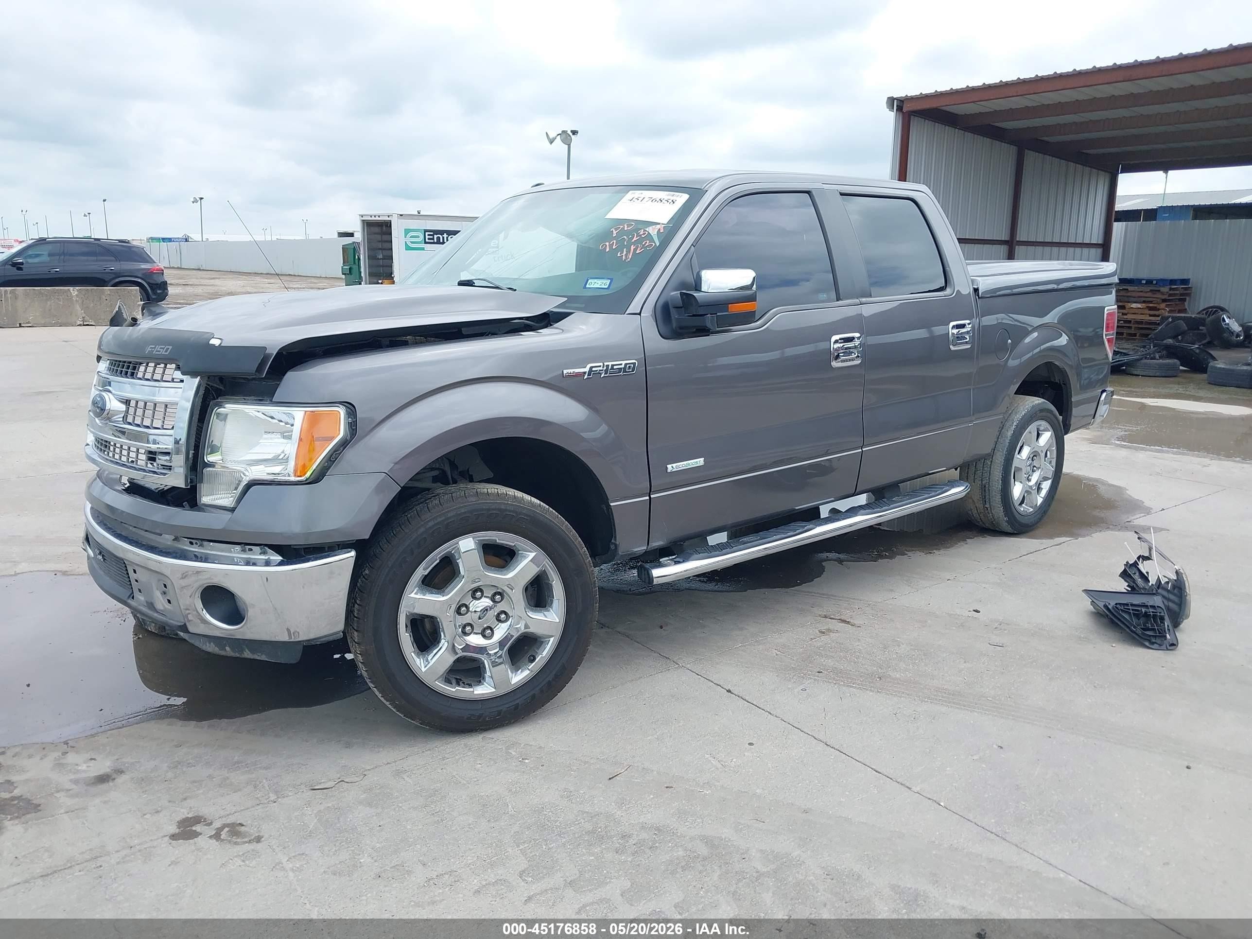 2013 Ford F-150 Xlt Gray vin: 1FTFW1CT9DFA15443