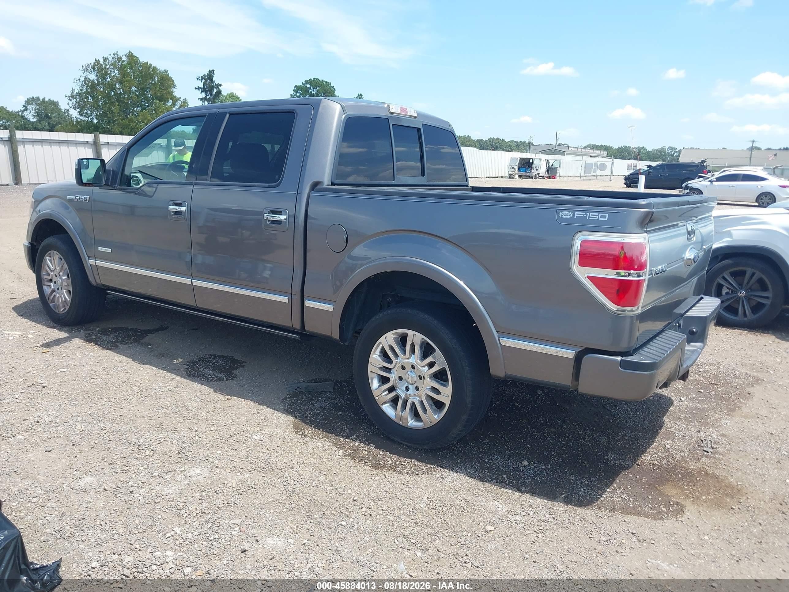 2013 Ford F-150 Platinum Серый vin: 1FTFW1CT9DFB88153