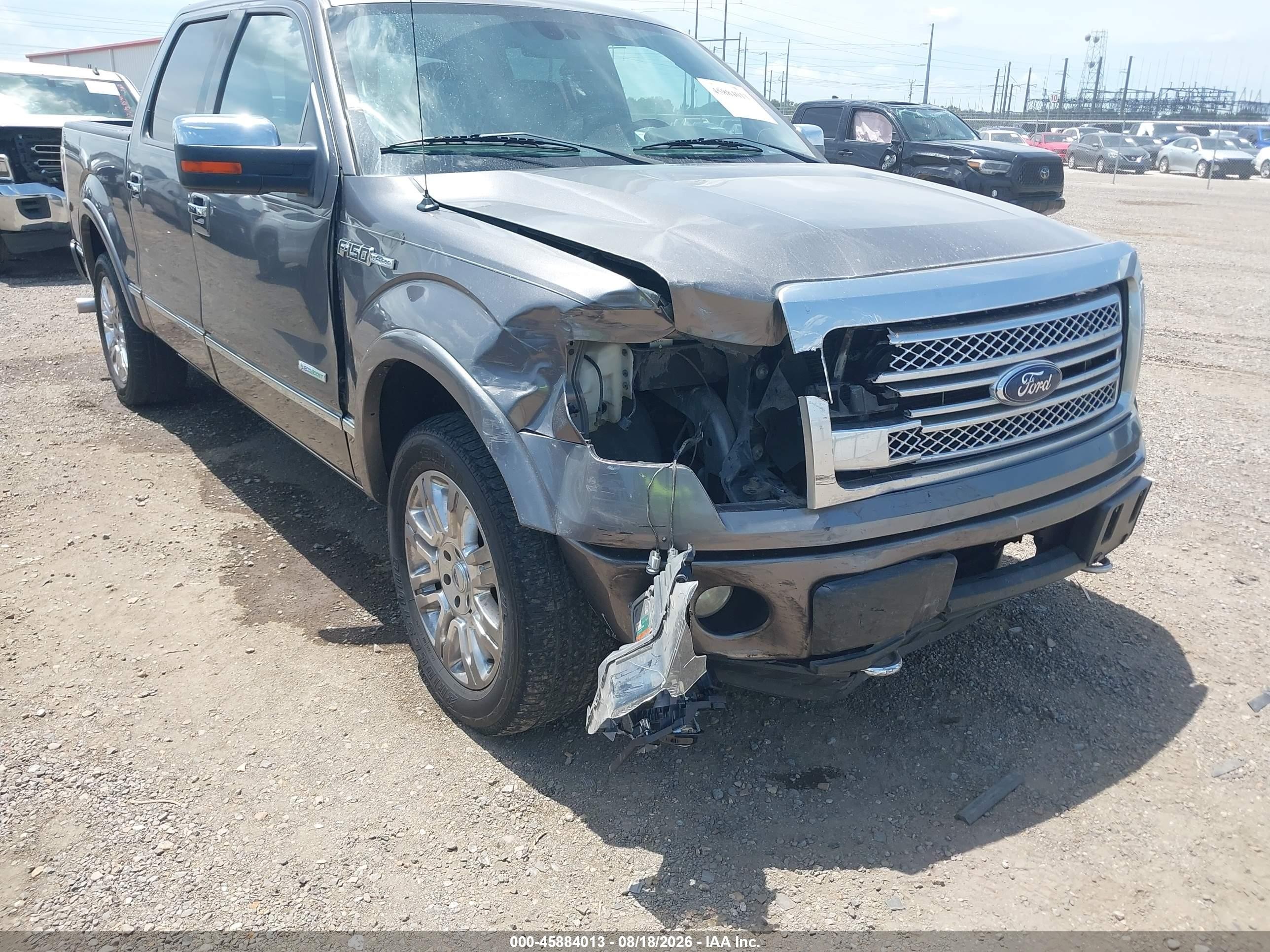 2013 Ford F-150 Platinum Серый vin: 1FTFW1CT9DFB88153
