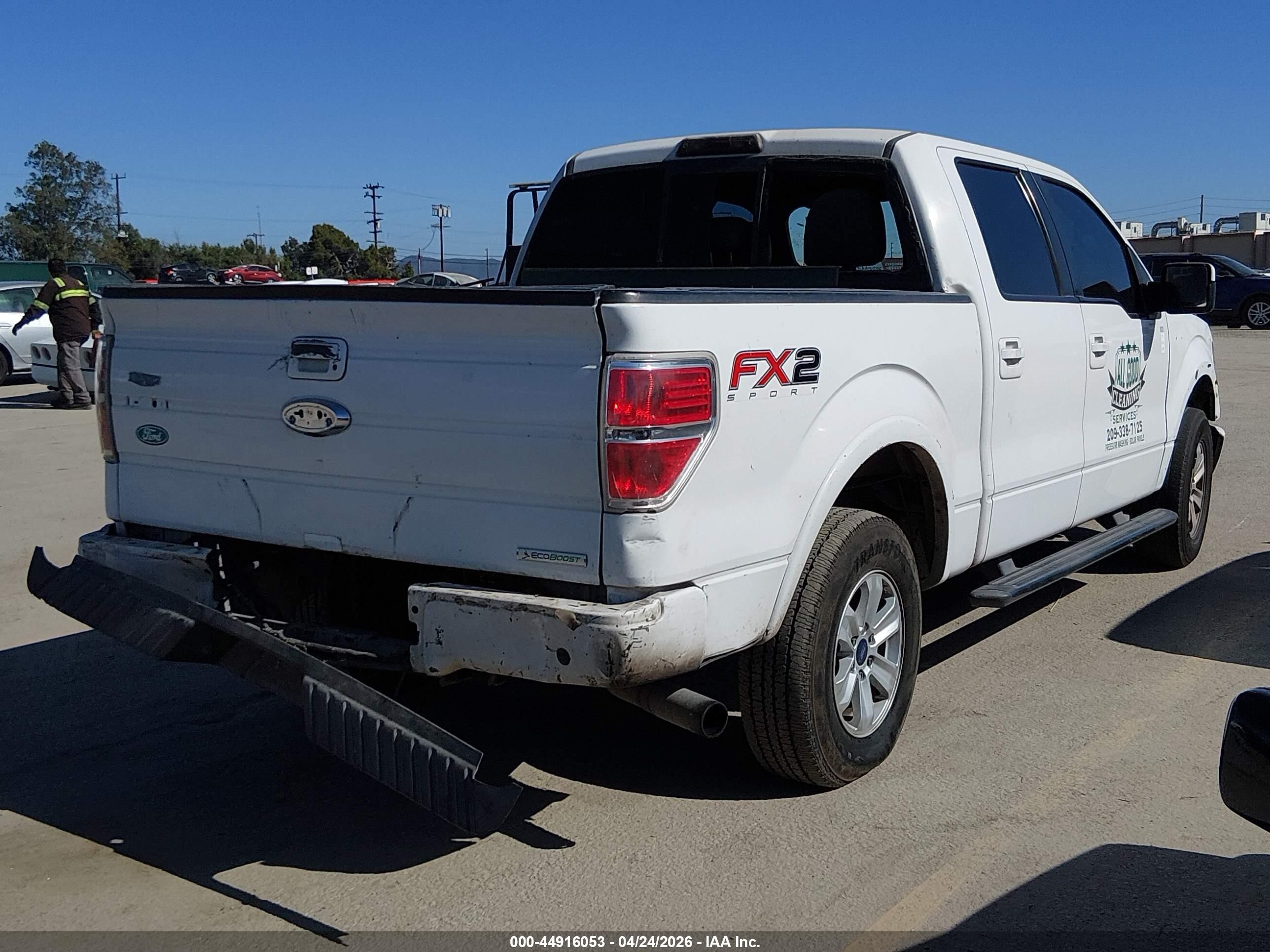 2014 Ford F-150 Fx2 White vin: 1FTFW1CT9EFA75448
