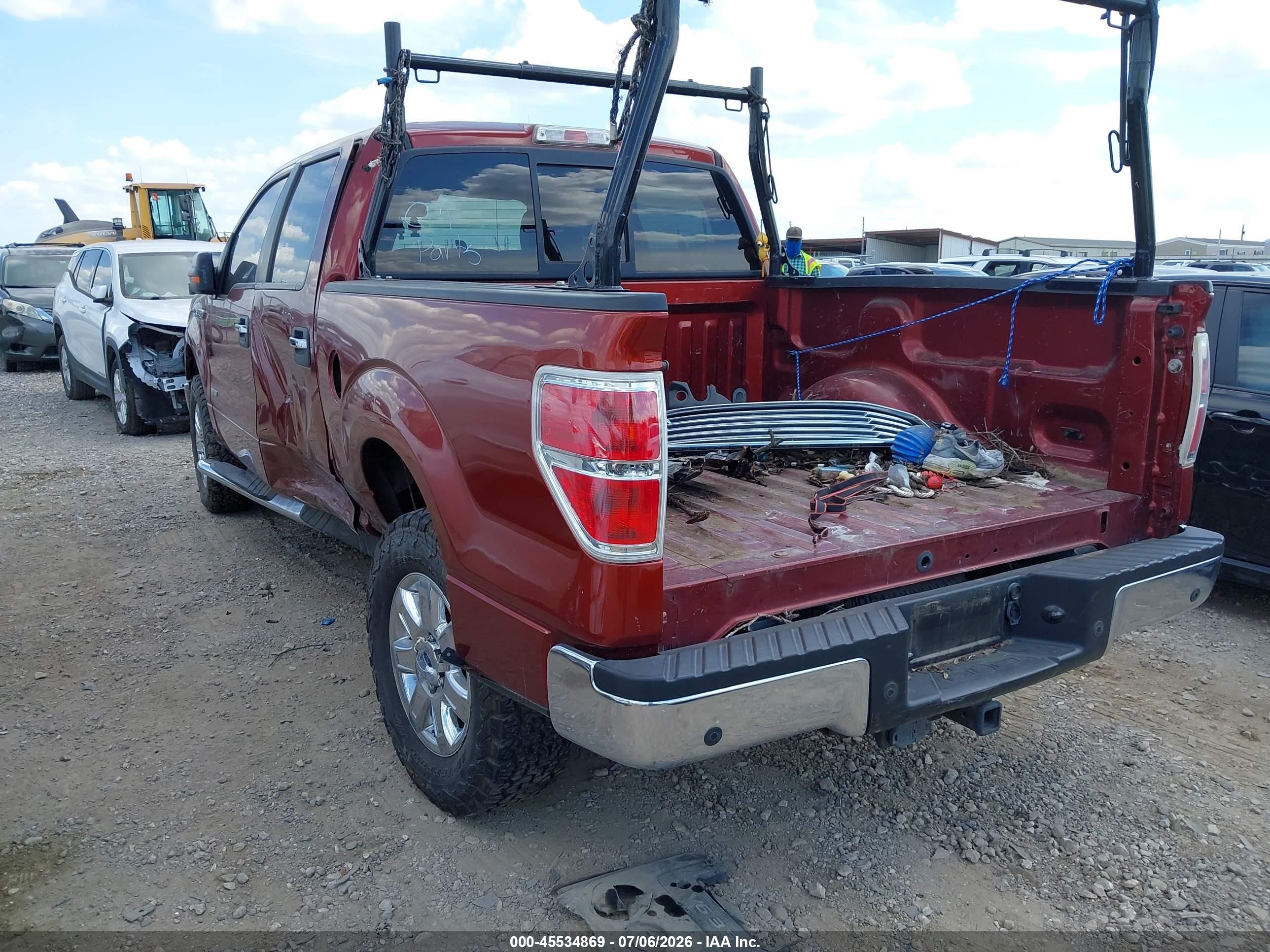 2014 Ford F-150 Xlt Burgundy vin: 1FTFW1CT9EKD37802