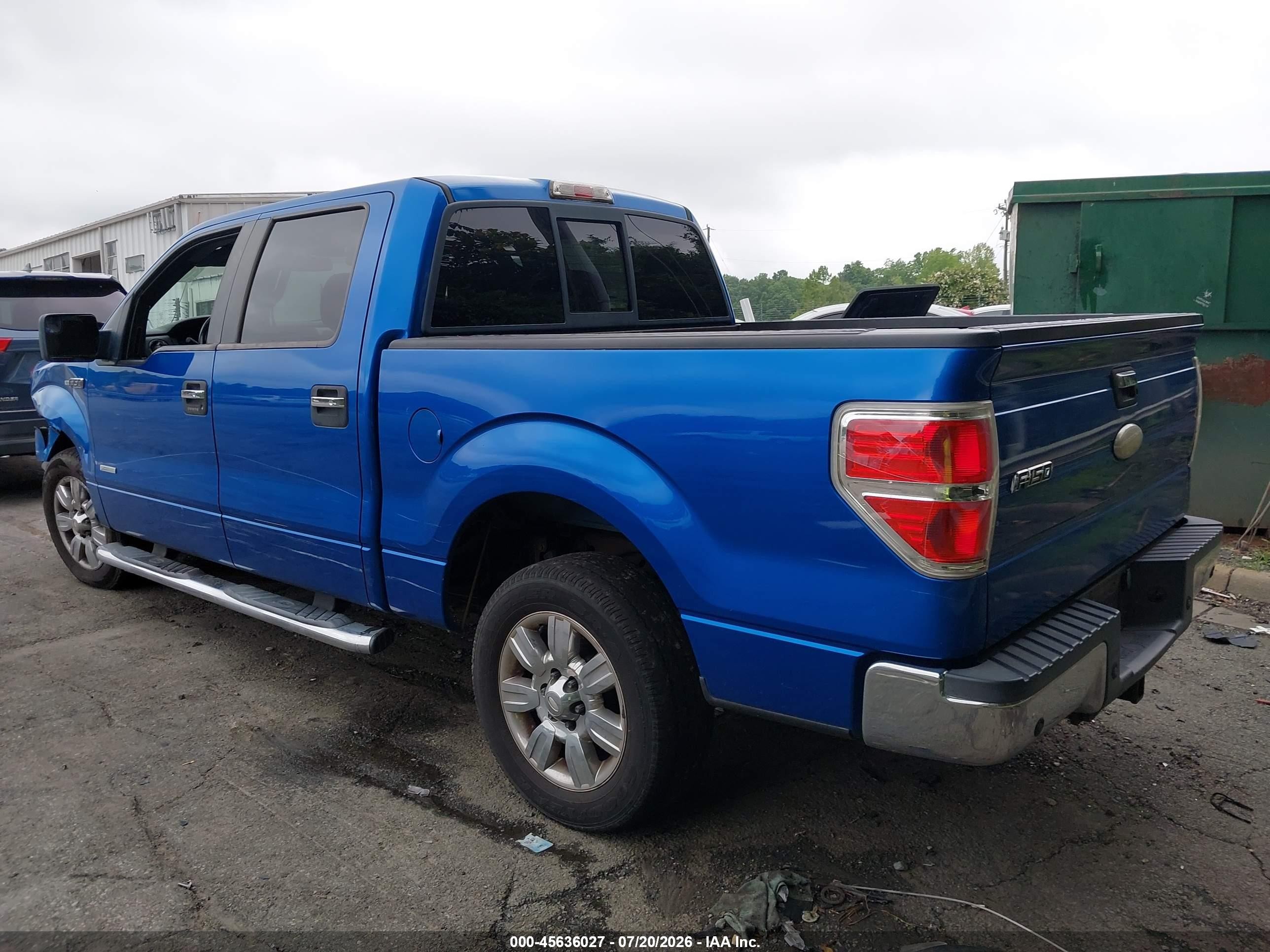 2011 Ford F-150 Xlt Blue vin: 1FTFW1CTXBFB28248