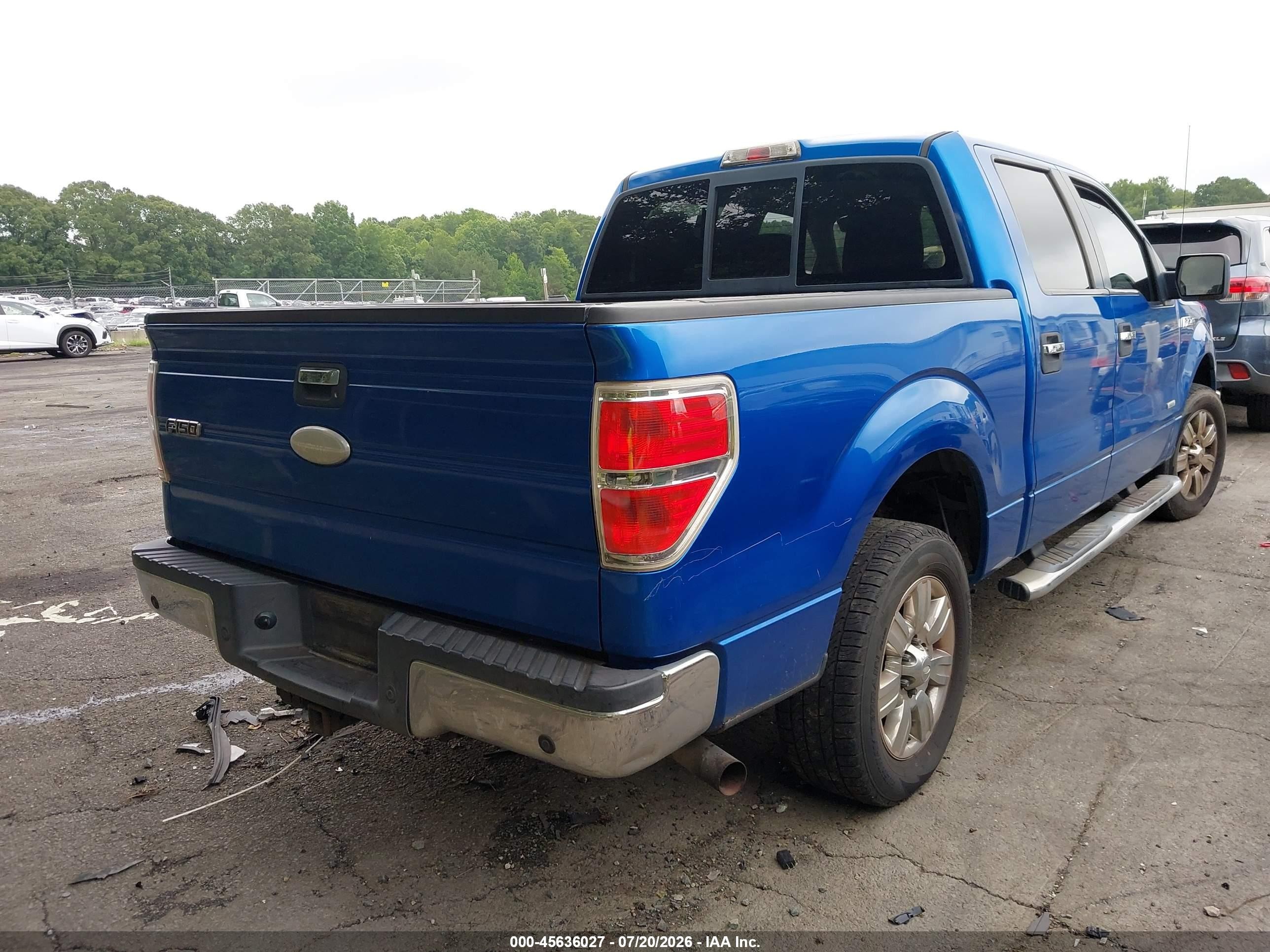 2011 Ford F-150 Xlt Blue vin: 1FTFW1CTXBFB28248