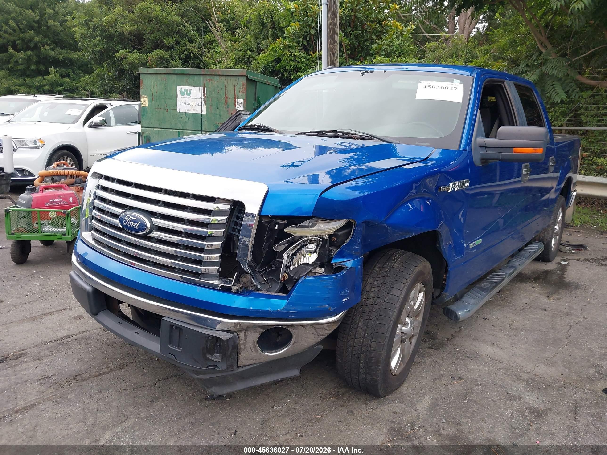 2011 Ford F-150 Xlt Blue vin: 1FTFW1CTXBFB28248