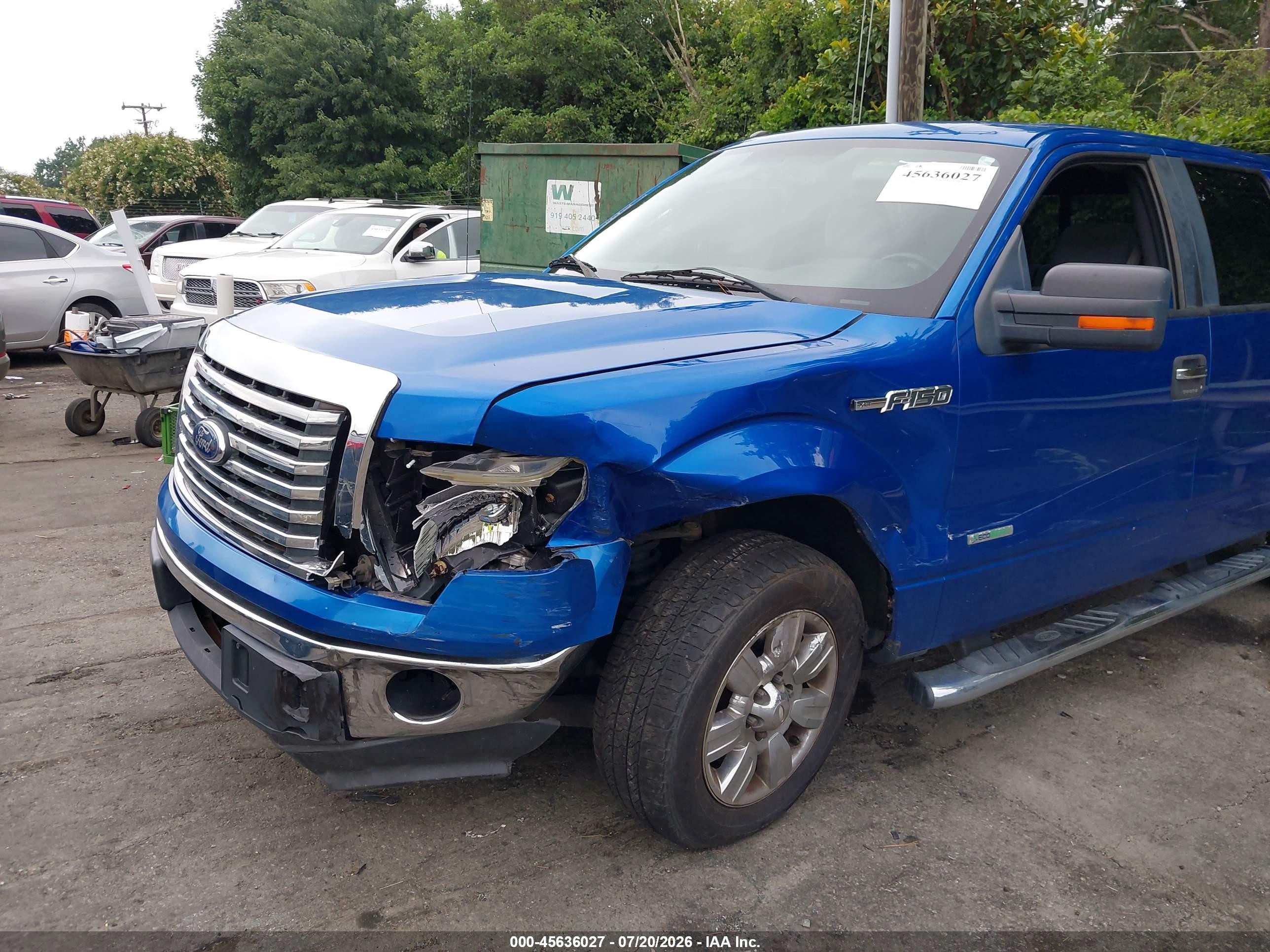 2011 Ford F-150 Xlt Blue vin: 1FTFW1CTXBFB28248