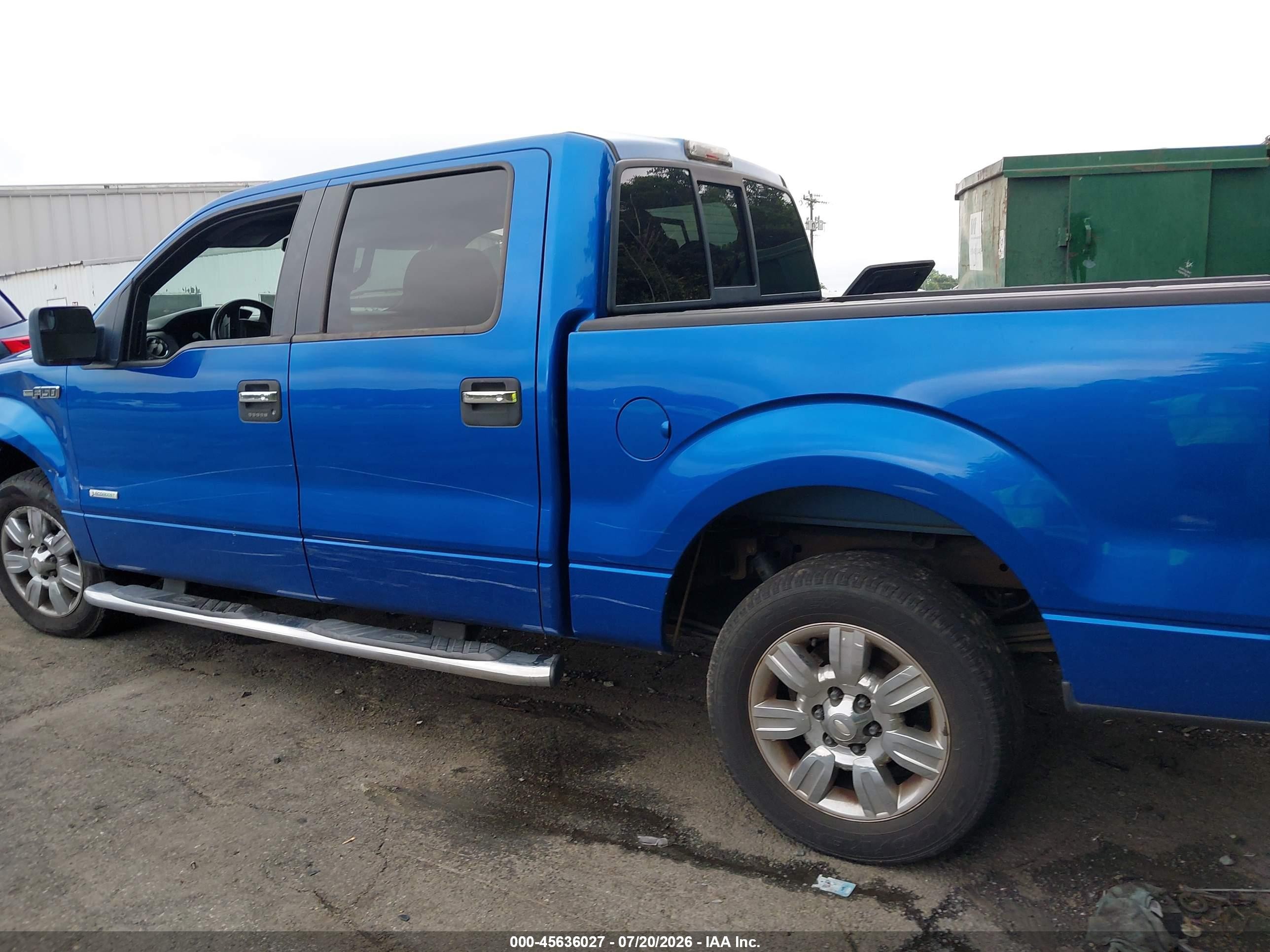 2011 Ford F-150 Xlt Blue vin: 1FTFW1CTXBFB28248