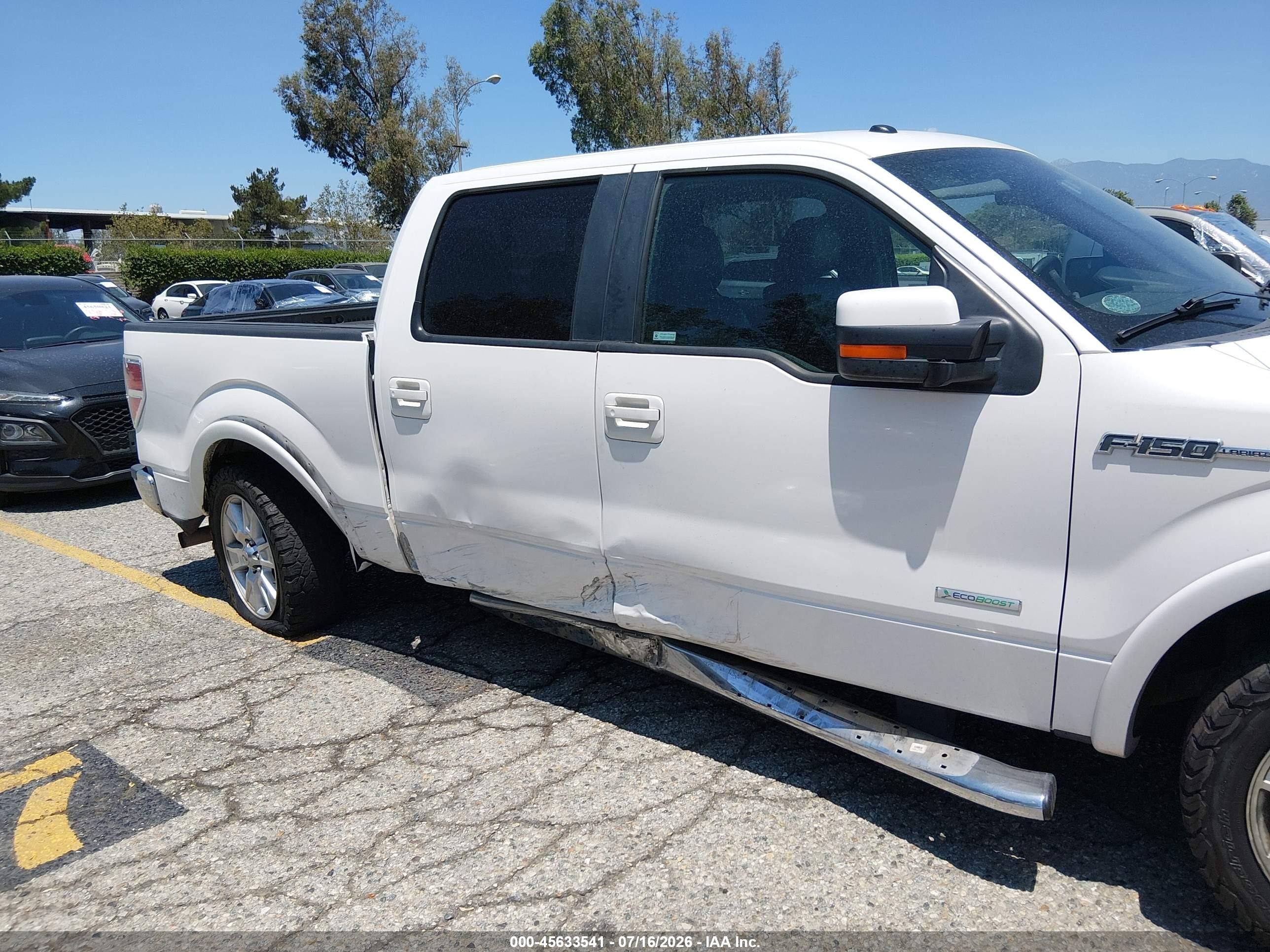 2011 Ford F-150 Lariat White vin: 1FTFW1CTXBFC20699