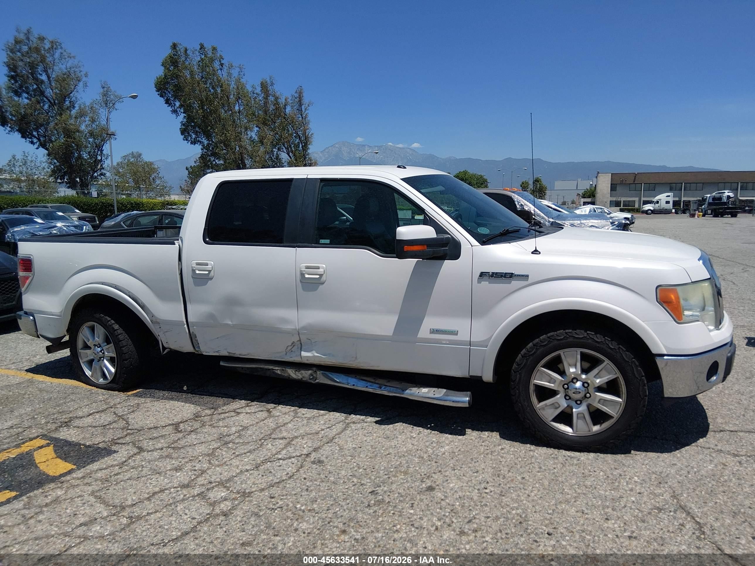 2011 Ford F-150 Lariat White vin: 1FTFW1CTXBFC20699
