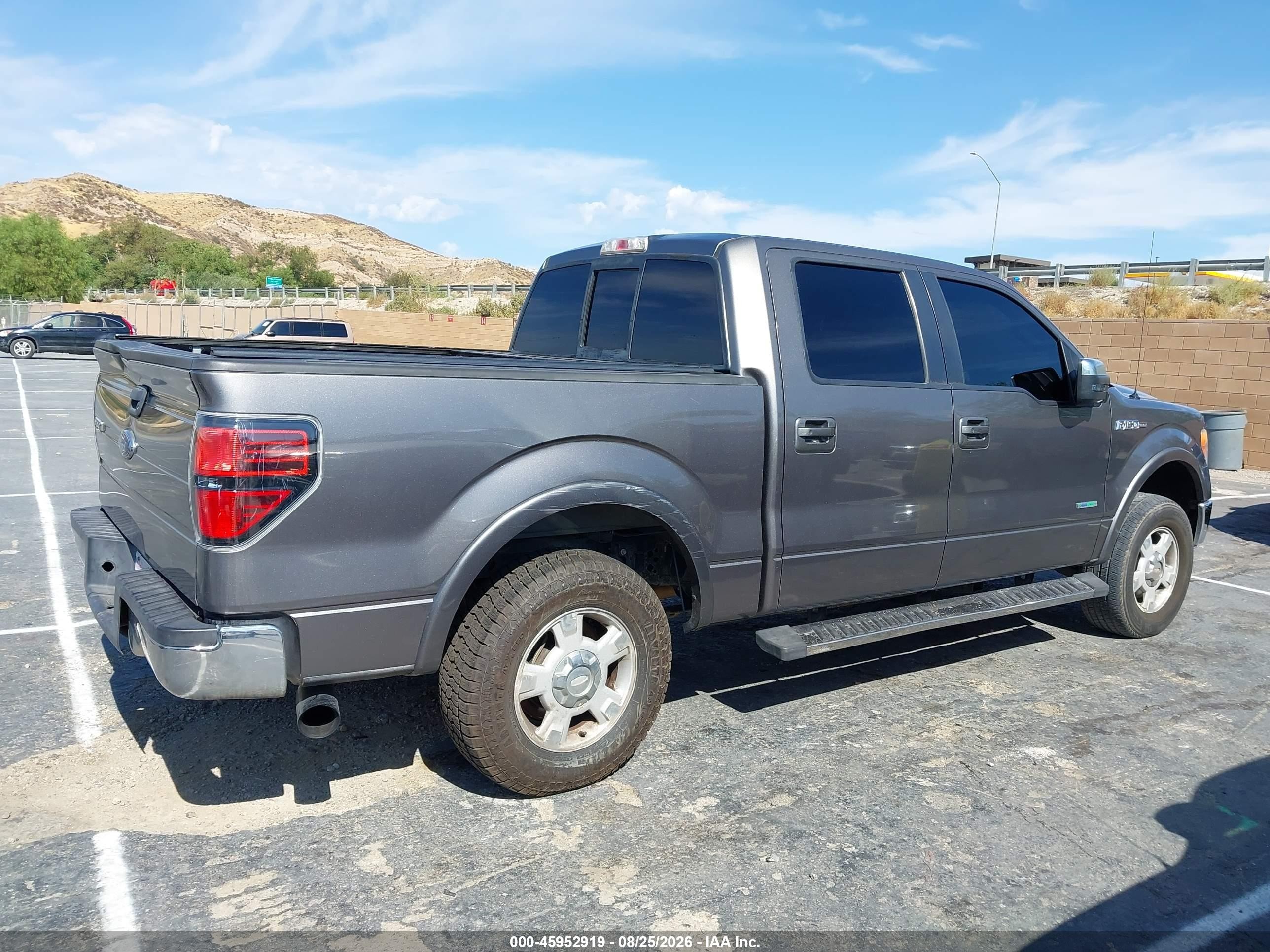 2012 Ford F-150 Lariat Gray vin: 1FTFW1CTXCFC59035