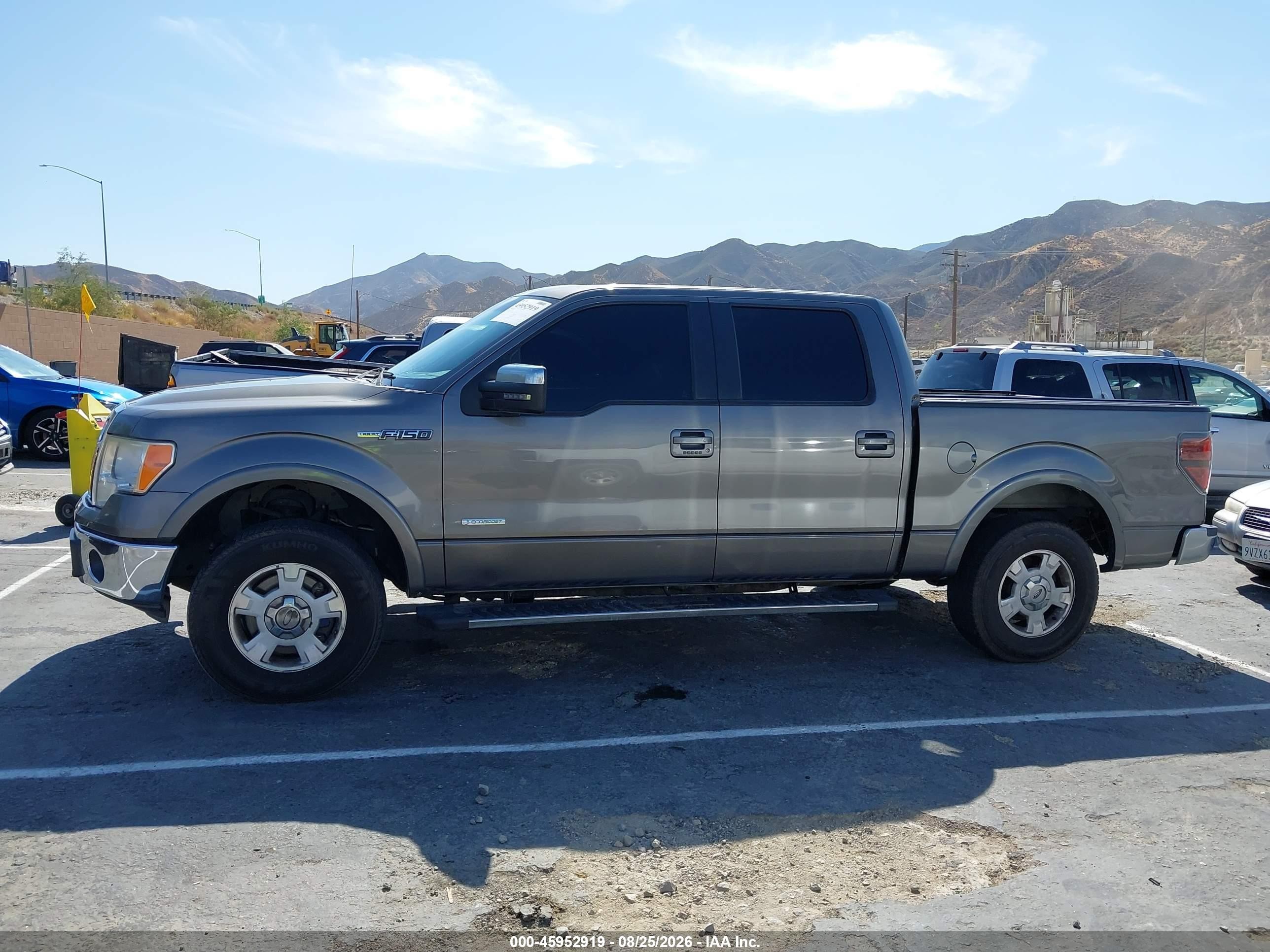 2012 Ford F-150 Lariat Gray vin: 1FTFW1CTXCFC59035