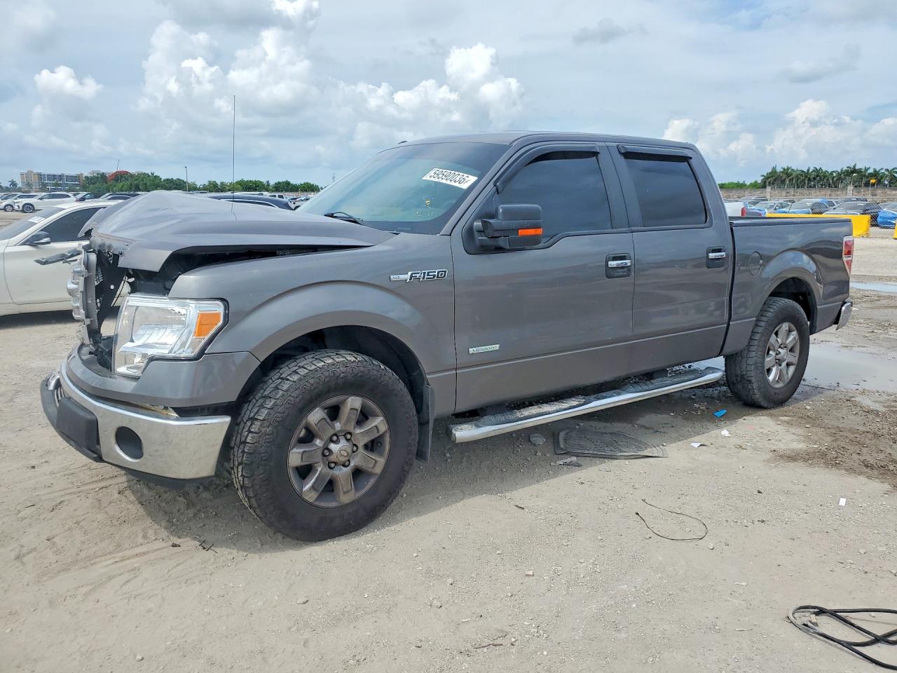 2013 Ford F150 Supercrew Gray vin: 1FTFW1CTXDKD03897
