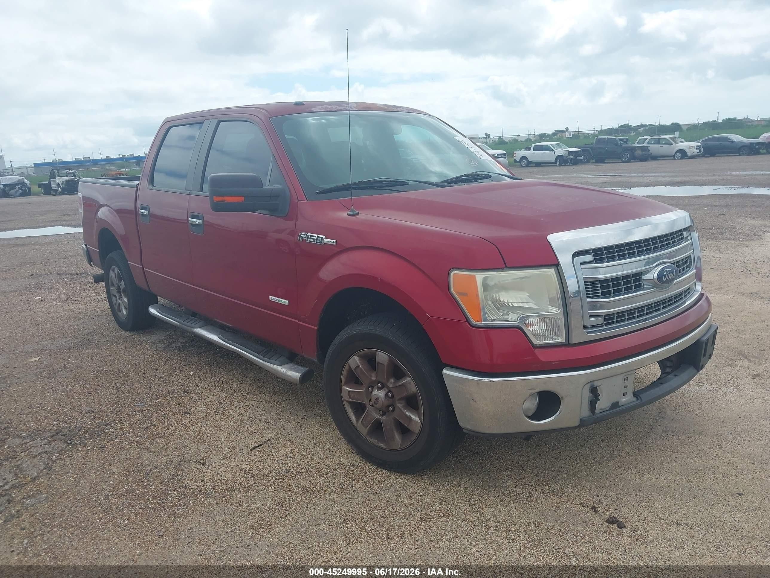 2013 Ford F-150 Xlt Burgundy vin: 1FTFW1CTXDKE21917