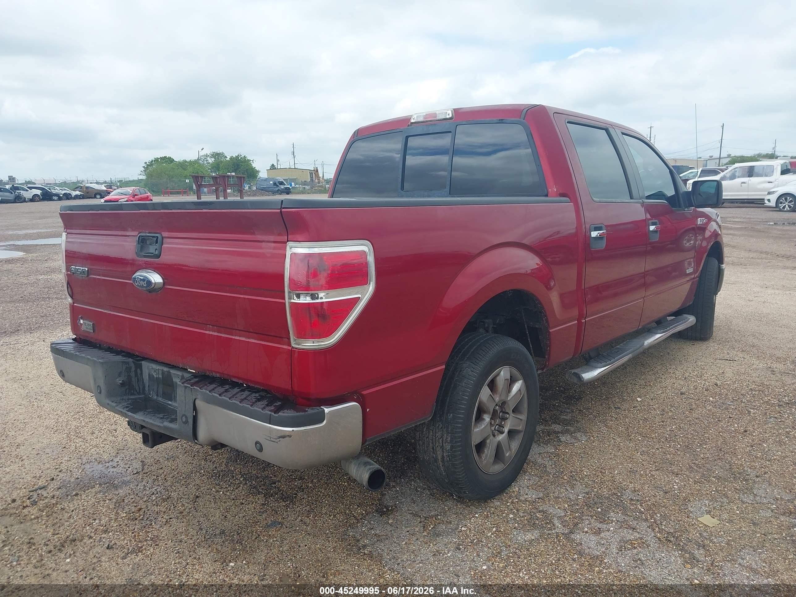 2013 Ford F-150 Xlt Burgundy vin: 1FTFW1CTXDKE21917