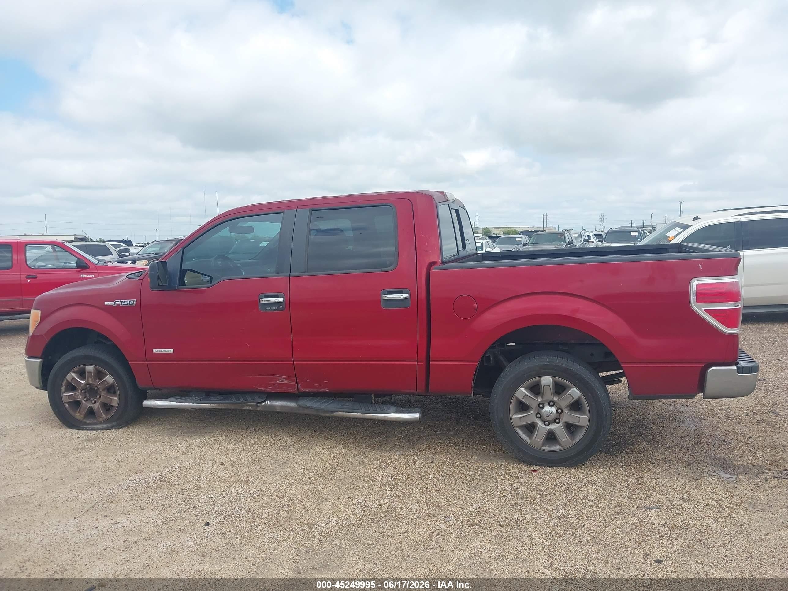 2013 Ford F-150 Xlt Burgundy vin: 1FTFW1CTXDKE21917