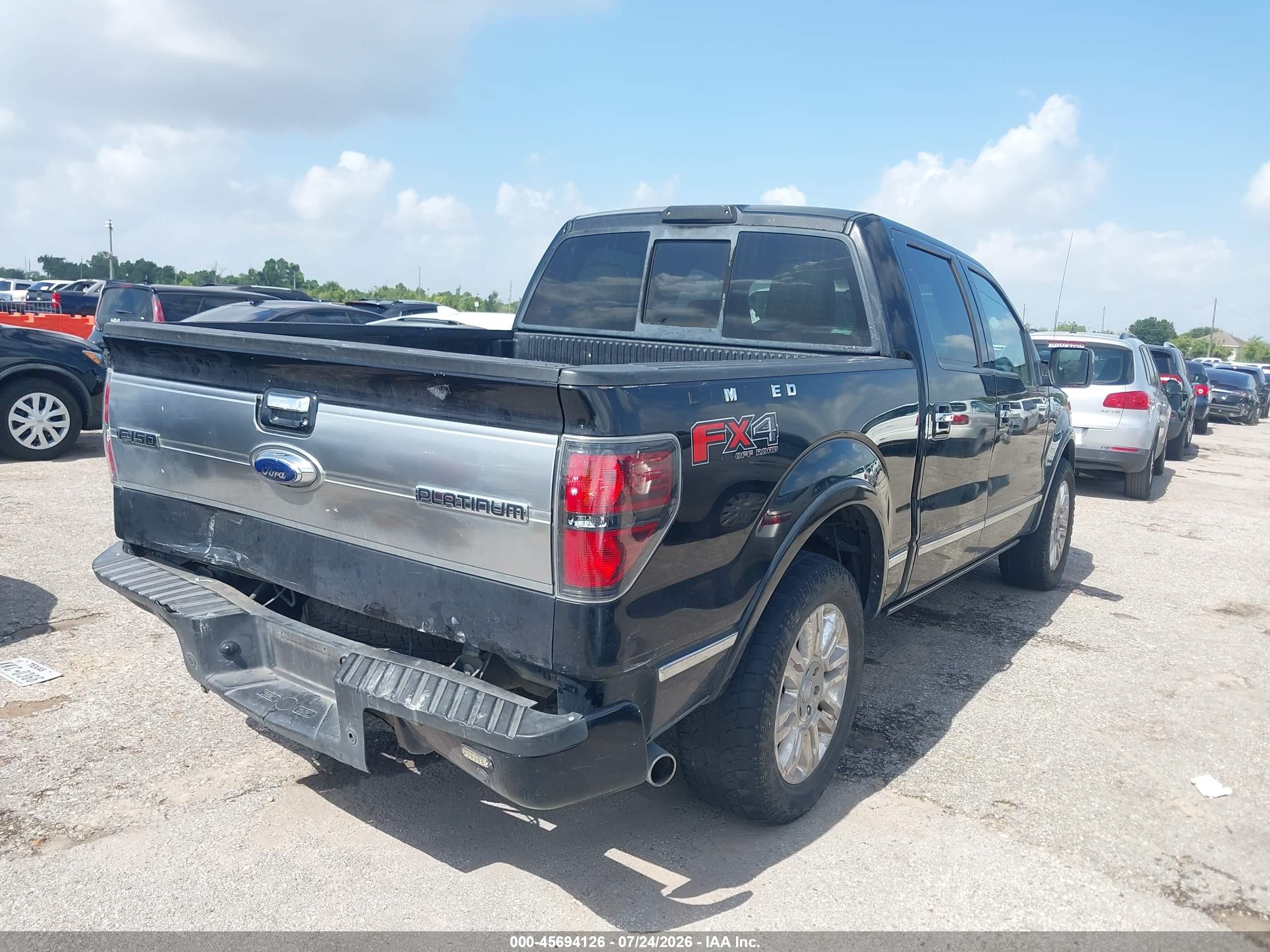 2010 Ford F-150 Fx2 Sport/harley-davidson/king Ranch/lariat/platinum/xl/xlt Черный vin: 1FTFW1CV0AFA08104